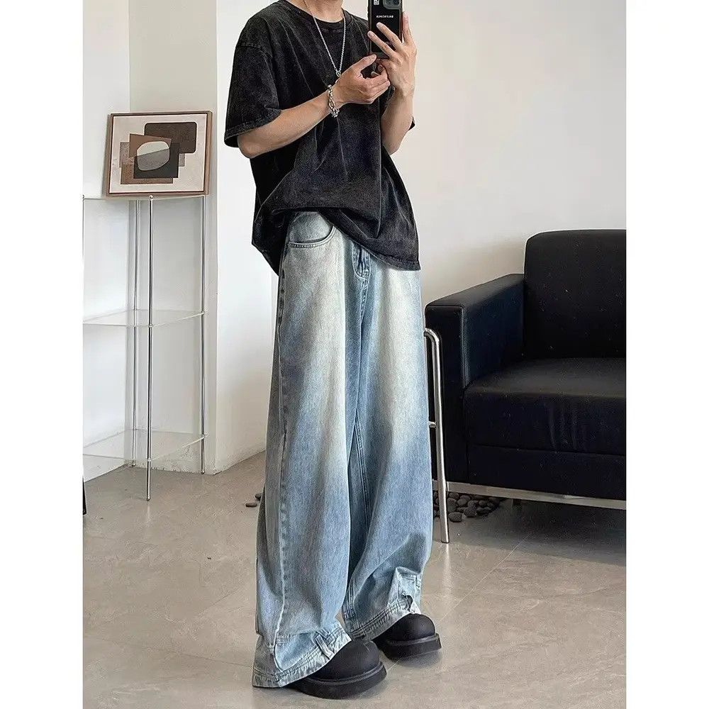 Japanese Brand × Jean Blue Inverted Baggy Denim Jeans Size US 32 / EU 48 - 1 Thumbnail