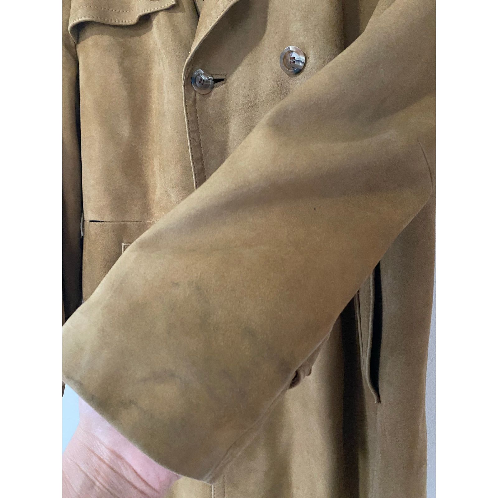 Vintage Vintage Ericson of Sweden Men’s Suede Leather Trench Coat 38 Size US XL / EU 56 / 4 - 7 Thumbnail