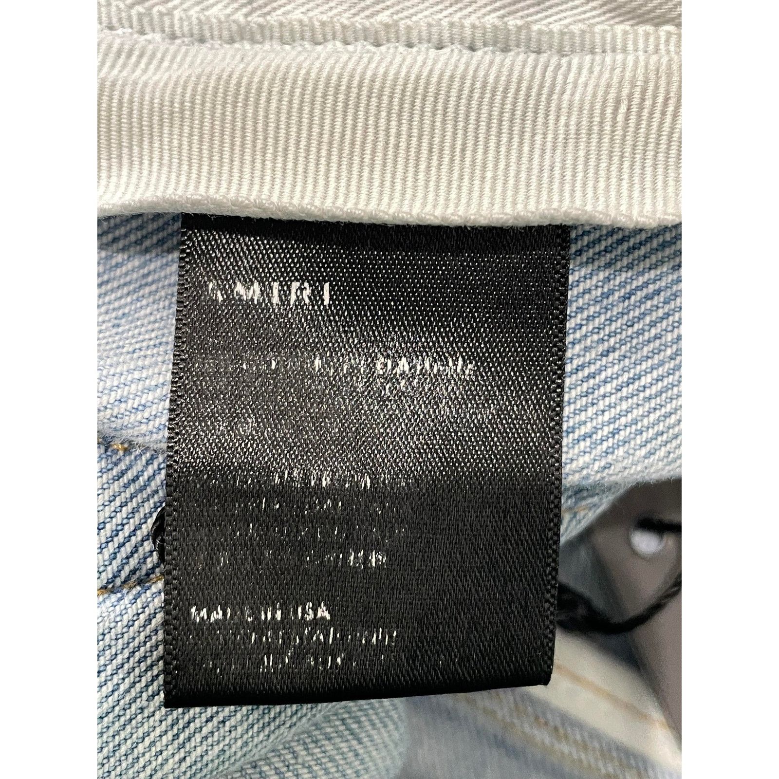Amiri Amiri Thrasher White Stripe Light Wash Jeans Size US 34 / EU 50 - 7 Thumbnail