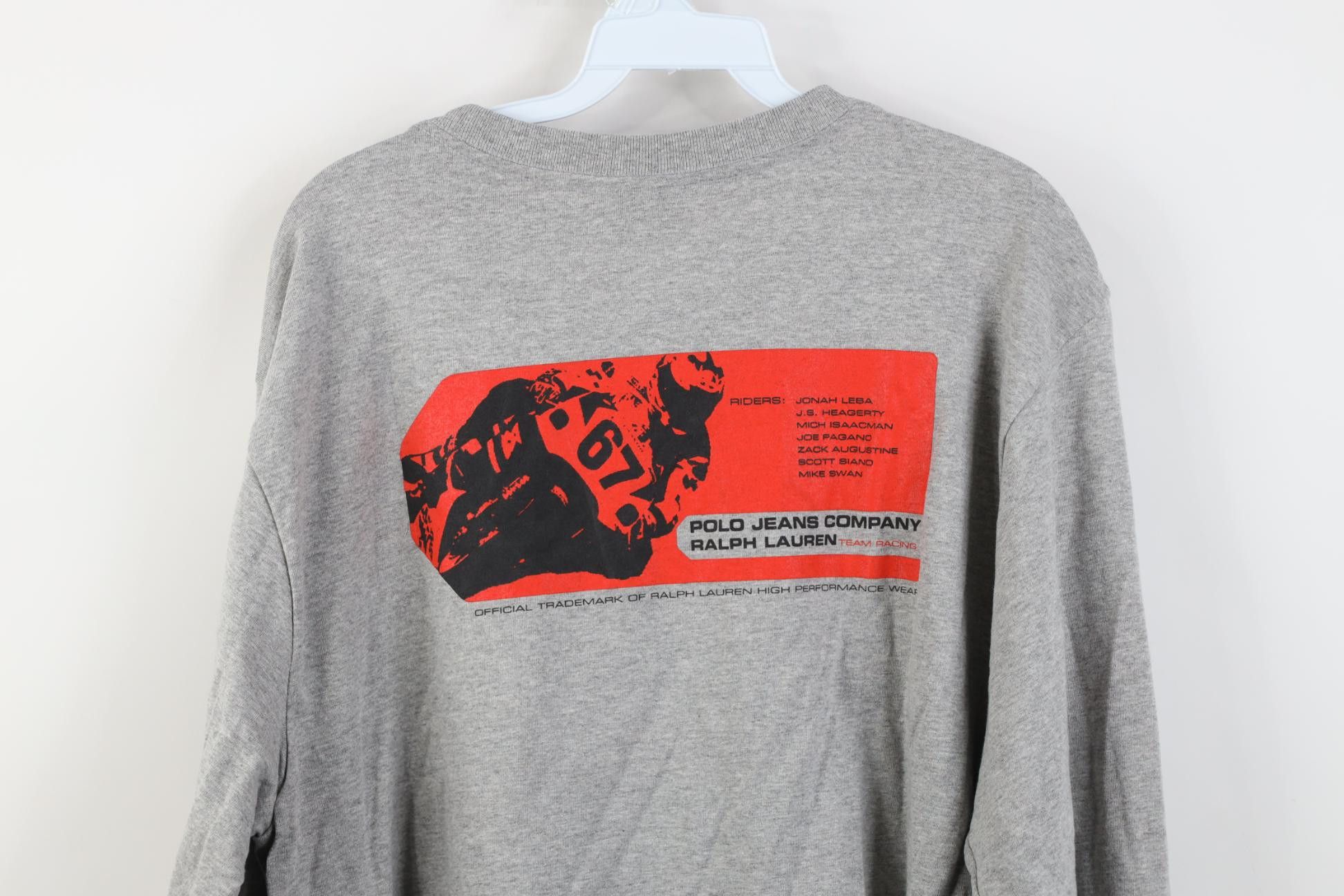 Polo Ralph Lauren Deadstock Vintage 90s Ralph Lauren Bike Long Sleeve T-Shirt Size US L / EU 52-54 / 3 - 14 Thumbnail