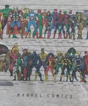 Vintage Marvel Comics "Lineup" Graphic T-Shirt Size US L / EU 52-54 / 3 - 4 Thumbnail