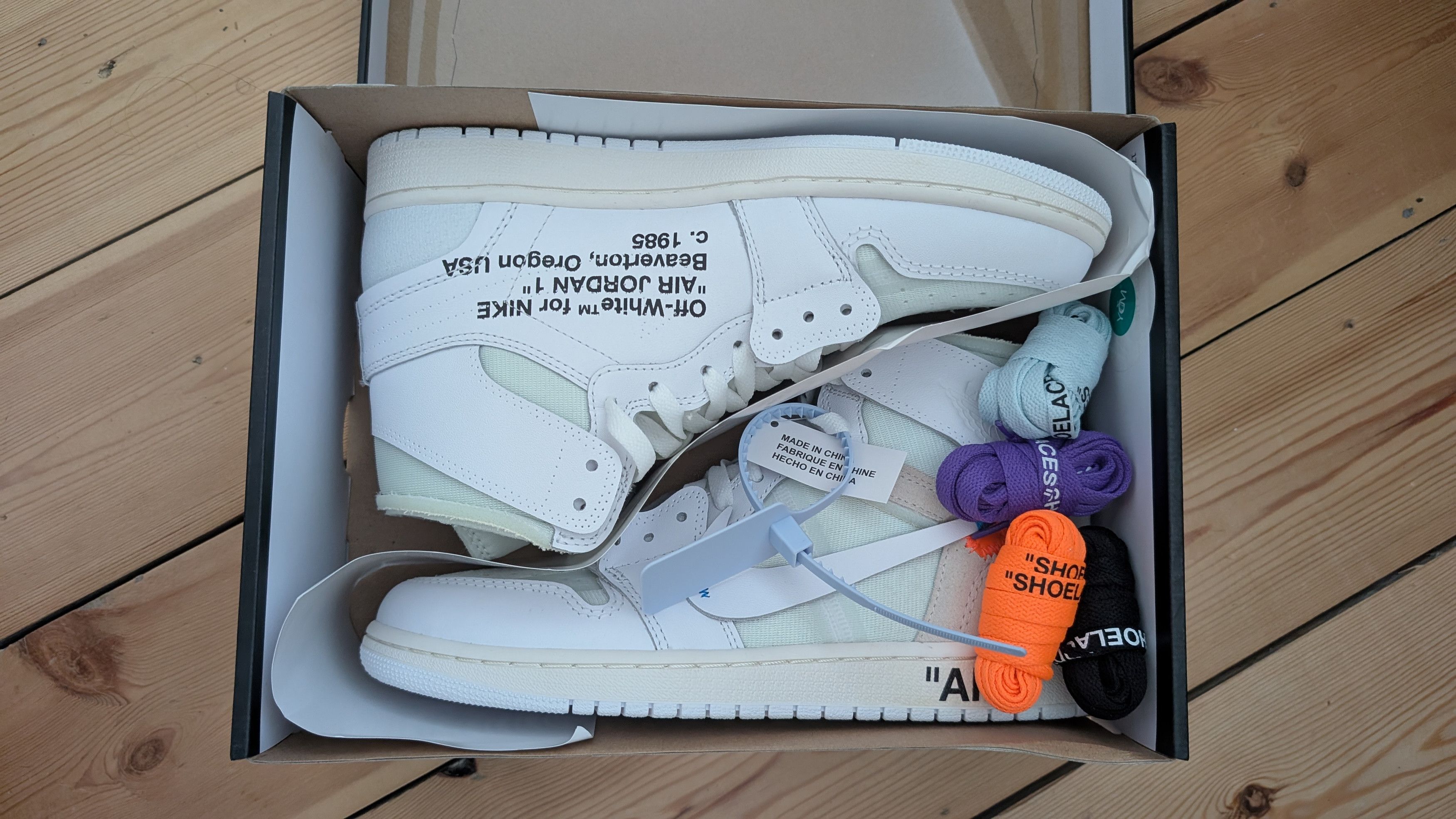 Off-White Off white Jordan one retro euro white Size US 9 / EU 42 - 1 Thumbnail