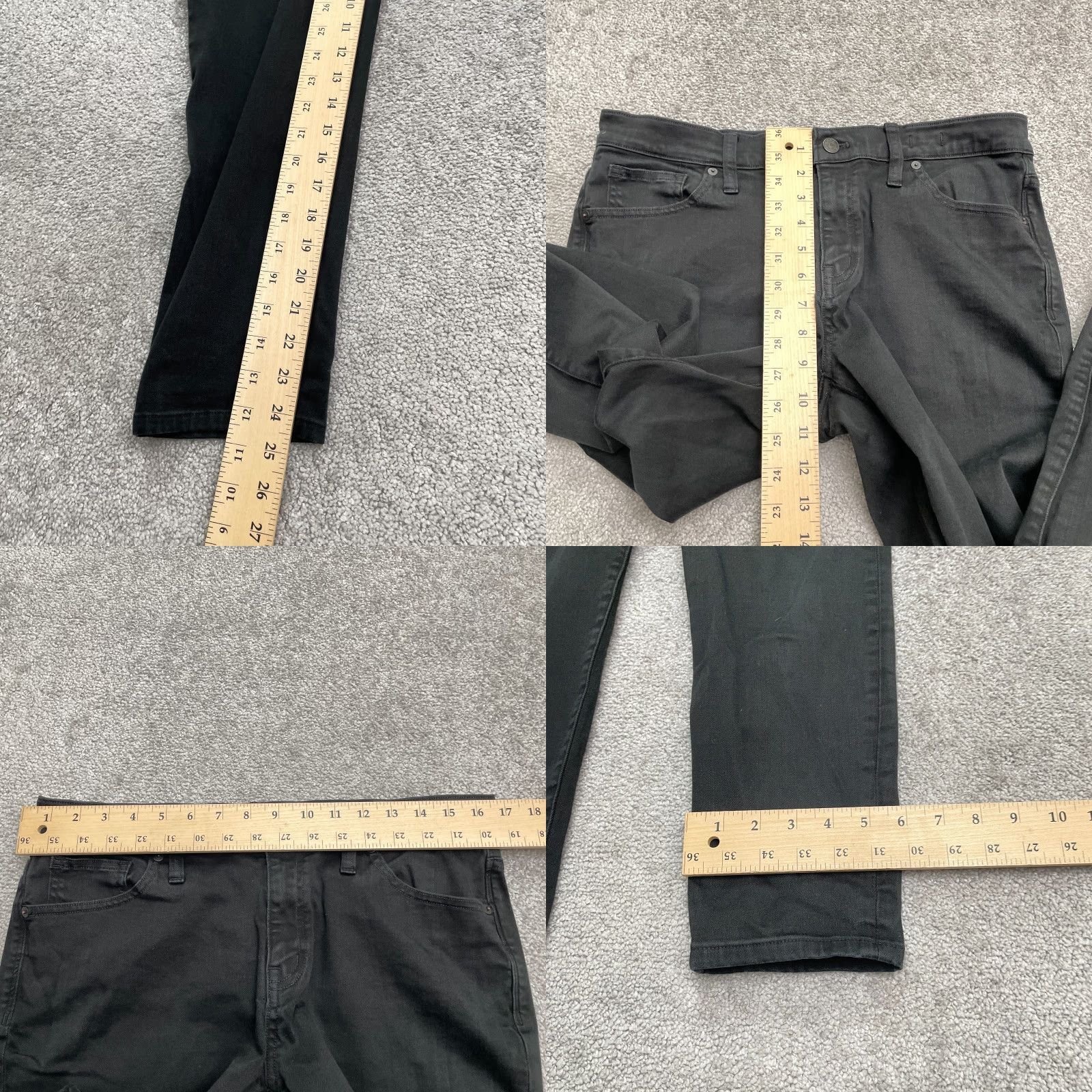 Madewell Madewell Skinny Jeans Womens 32 Black 8" Crop Mid Rise Casual Stretch Size 24" / US 00 / IT 34 - 8 Thumbnail