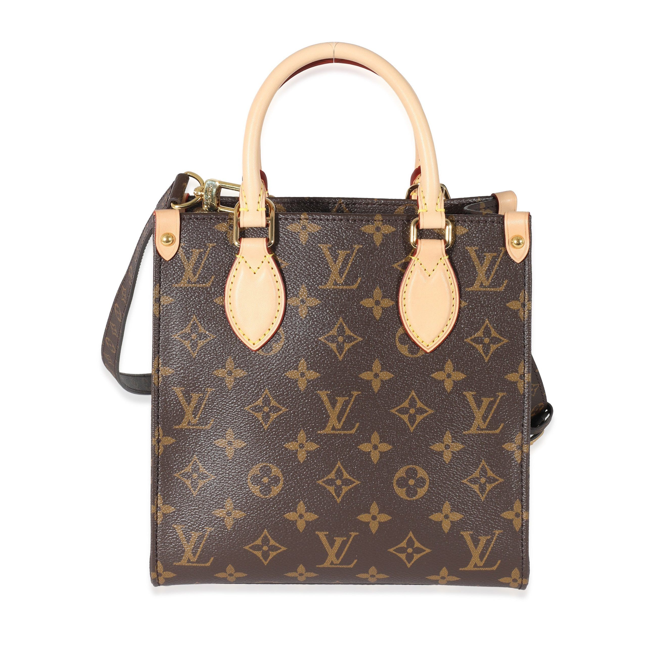 image of Louis Vuitton Monogram Canvas Sac Plat Bb in Brown, Women's