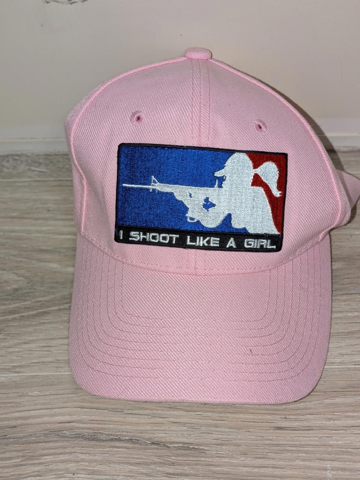 The Unbranded Brand MLI Major League "I Shoot Like A Girl" Pink Baseball Cap Size ONE SIZE - 1 Thumbnail