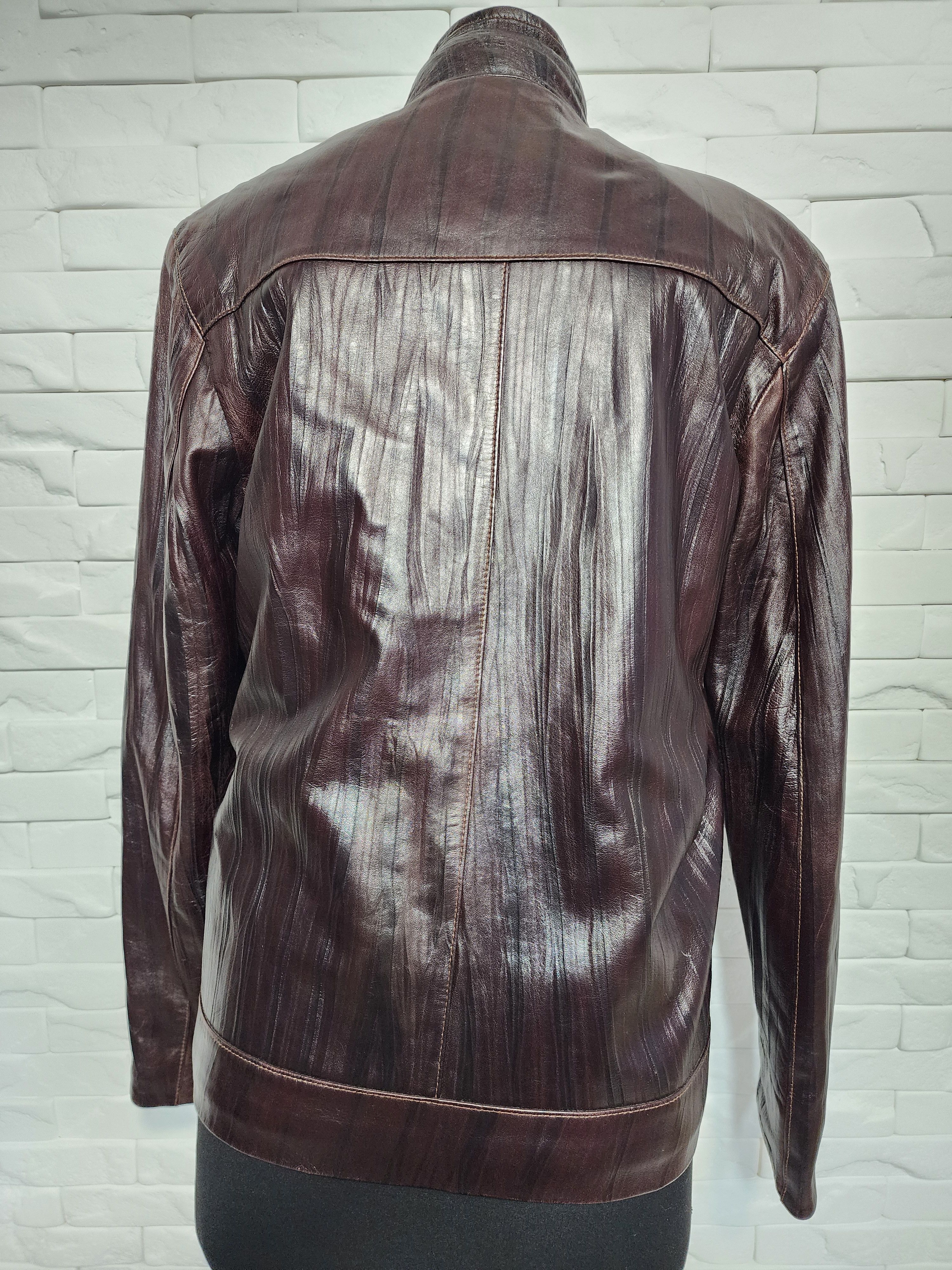 Uniqlo Men's Brown Genuine Leather Jacket: Size US L / EU 52-54 / 3 - 4 Thumbnail