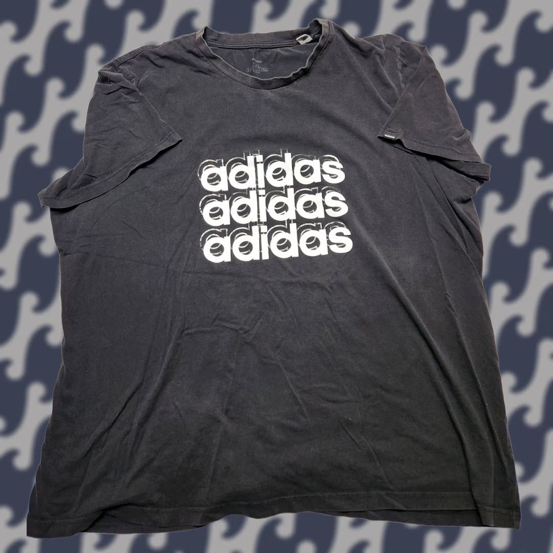 Adidas adidas T-shirt Black Size 3XL Logo Short Sleeve Men’s Size US XXL / EU 58 / 5 - 1 Thumbnail