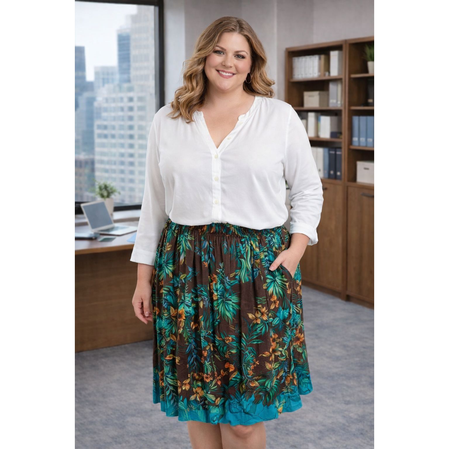 Other Lot of Plus Size Womens Apparel - Blazer Set and Skirt 3X Q0 Size 3XL / US 20-22 - 1 Thumbnail