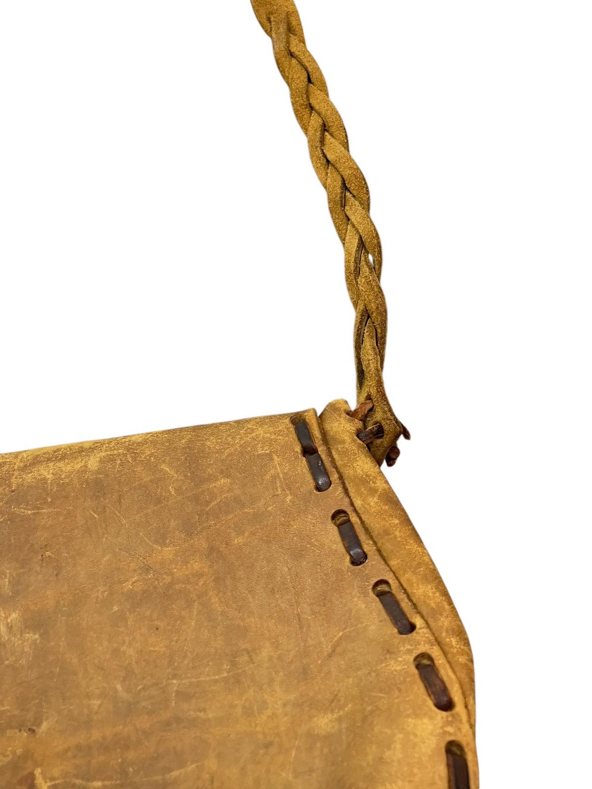 Genuine Leather Full Leather Patina Unknown Handmade Shoulder Bag 9🟩 Size ONE SIZE - 17 Thumbnail