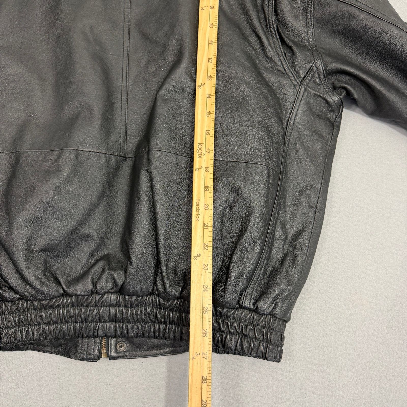 Vintage Vintage Hind Leather Bomber Jacket Men's Large Black 90s Size US L / EU 52-54 / 3 - 10 Thumbnail