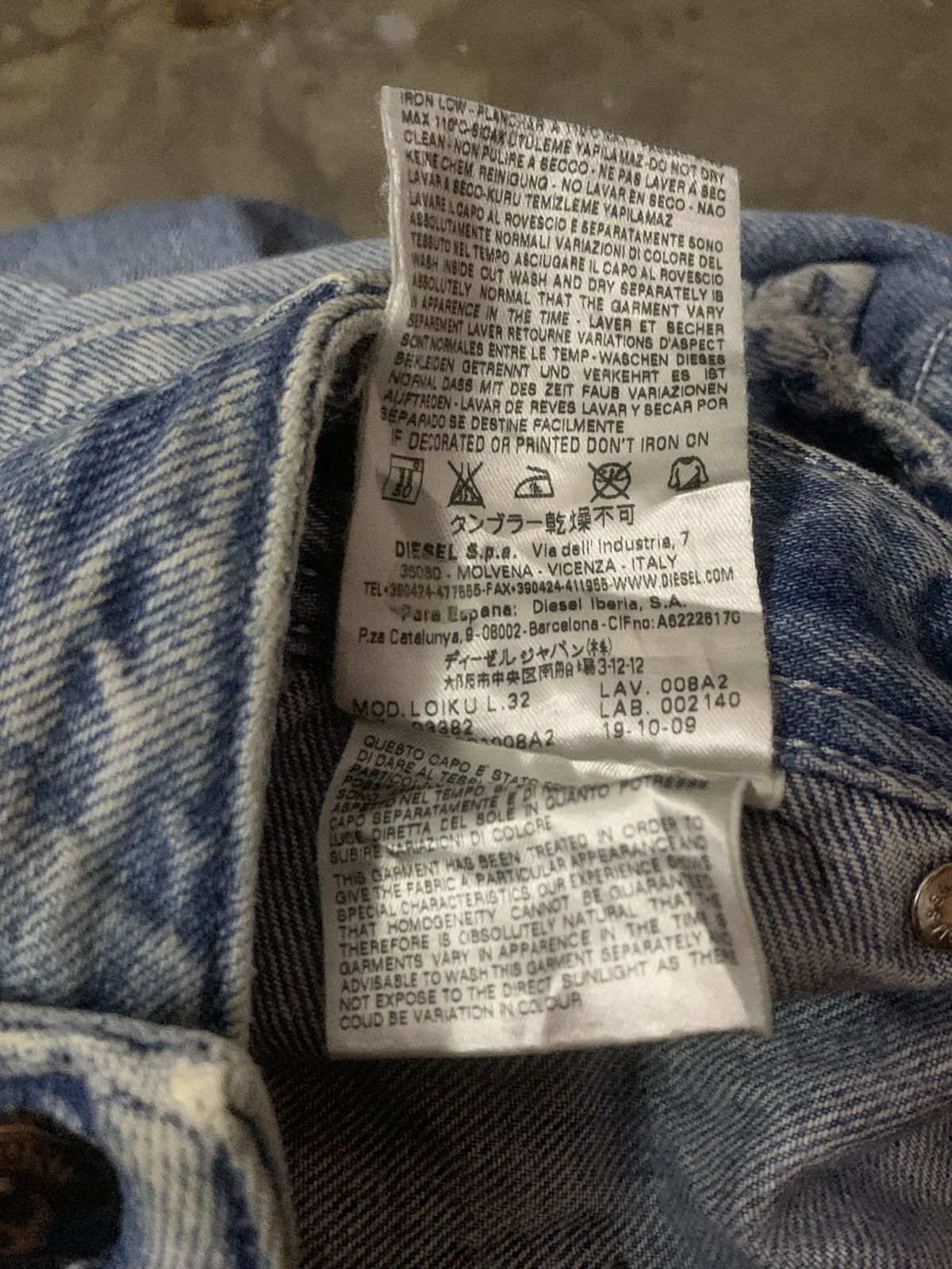 Diesel Diesel Loiku Distressed Flare Denim Jeans Size US 34 / EU 50 - 11 Thumbnail