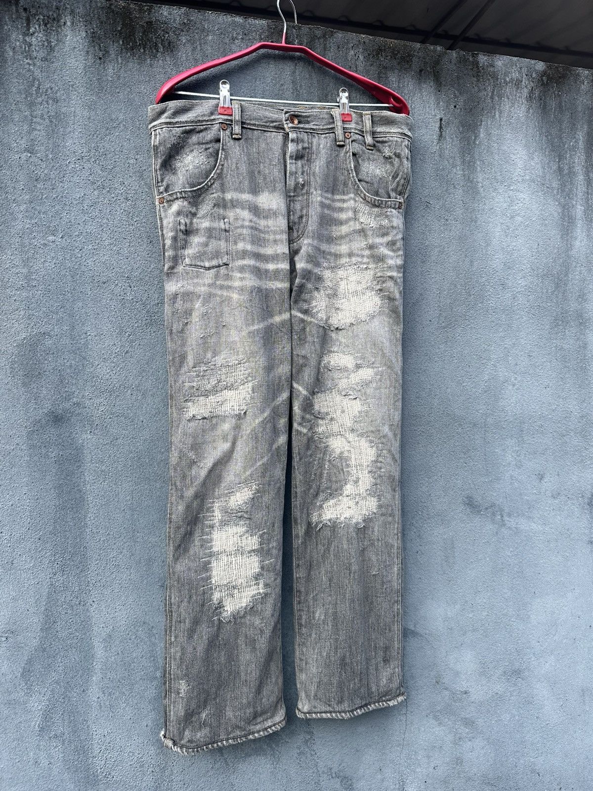 Paul Smith Red Ear 👹Vintage THRASHED Paul Smith X Red Ear Baggy Jeans Size US 32 / EU 48 - 7 Thumbnail