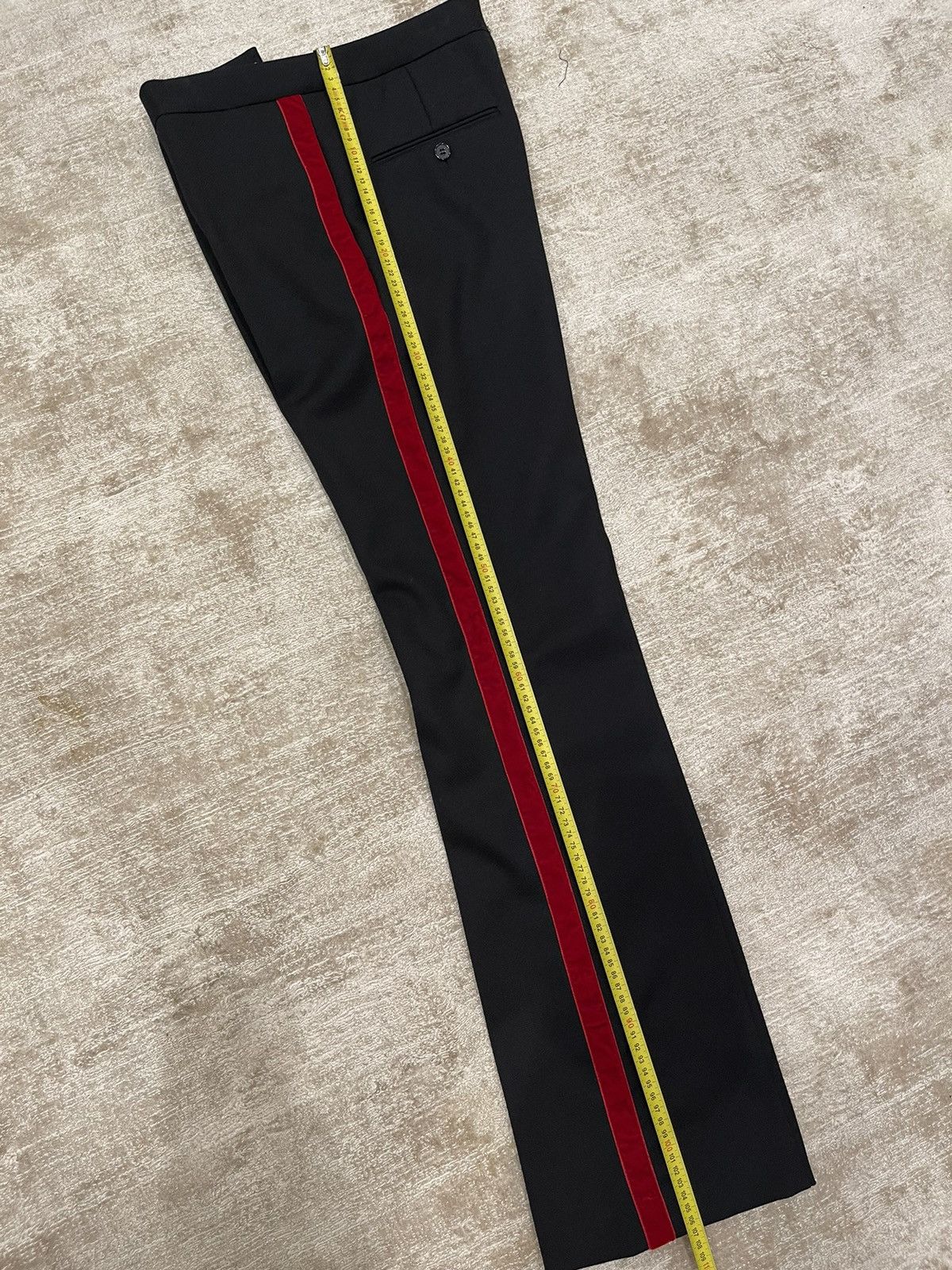 Hedi Slimane × Saint Laurent Paris fw 2016, tuxedo pants with red detail Size 48S - 10 Thumbnail