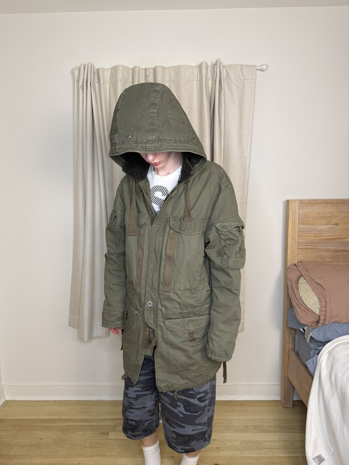 Gap Vintage Gap Cold Weather Military Parka Helmut Lang Green Size US L / EU 52-54 / 3 - 1 Thumbnail
