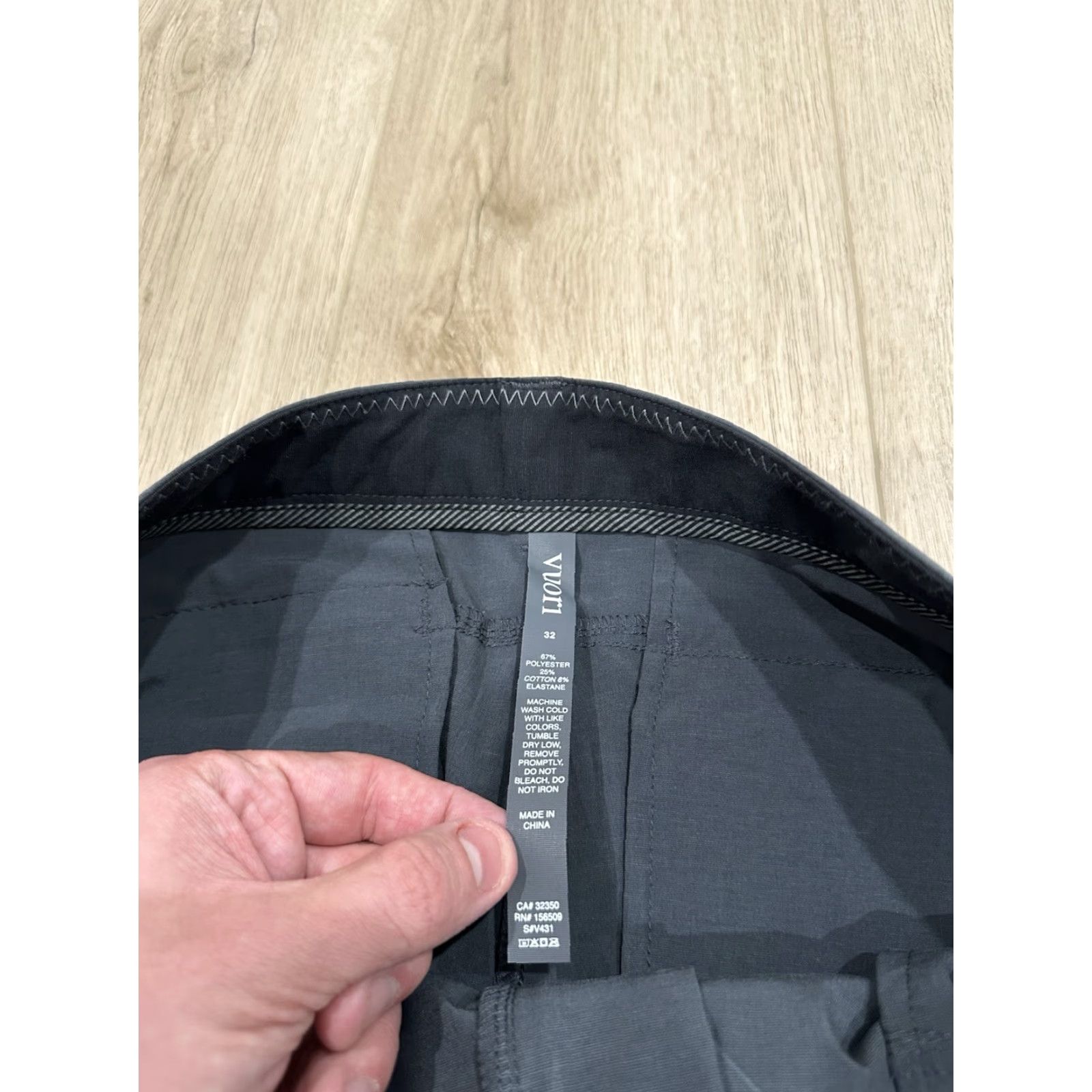 Vuori Vuori Pant Chino Mens 33x25.5 Gray Stretch Regular Lightweight 90s? No Vintage. Size US 33 - 5 Thumbnail