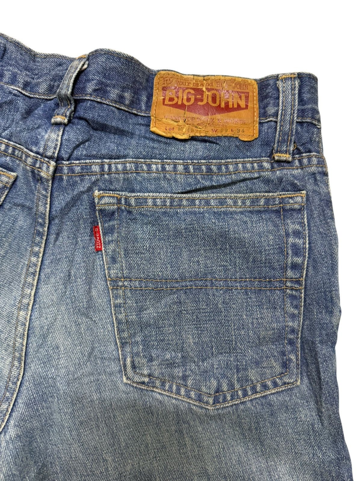Big John Vintage 80s Big John Flared Stacked Distressed Denim Size US 28 / EU 44 - 17 Thumbnail