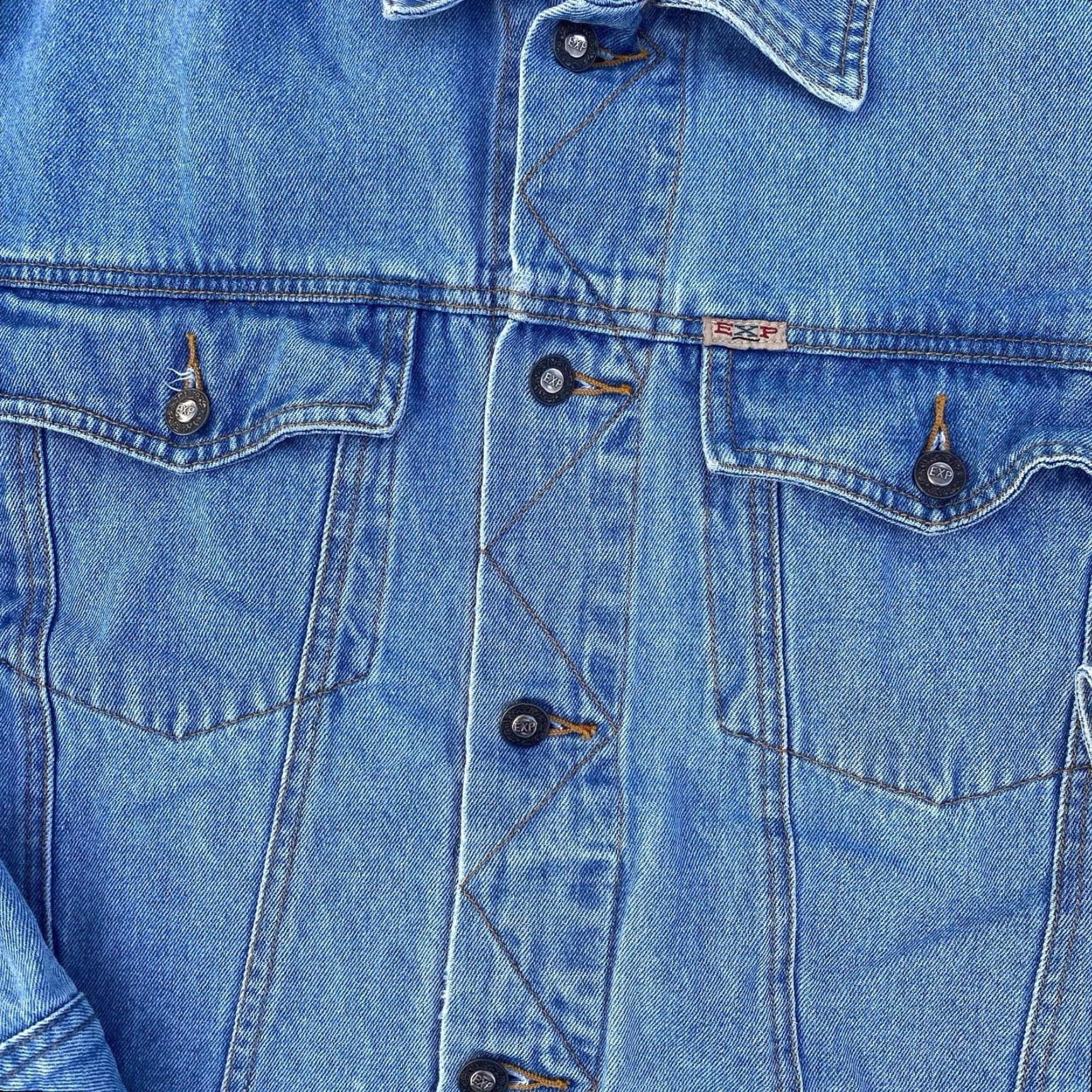 Express VINTAGE Express Denim Jean Jacket L Blue Women Jacket L Blue Express Denim Jean Jacket Women Size 36" / US 14 / IT 50 - 2 Thumbnail