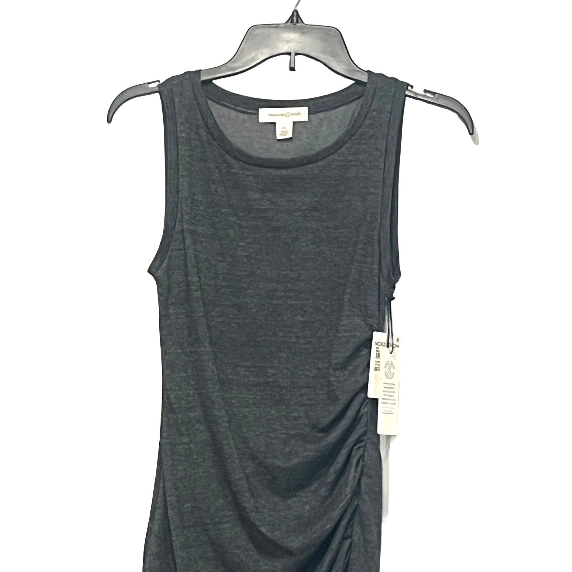 Treasure & Bond Treasure & Bond Ruched Side Sleeveless Dress Medium Charcoal Size XS / US 0-2 / IT 36-38 - 12 Thumbnail