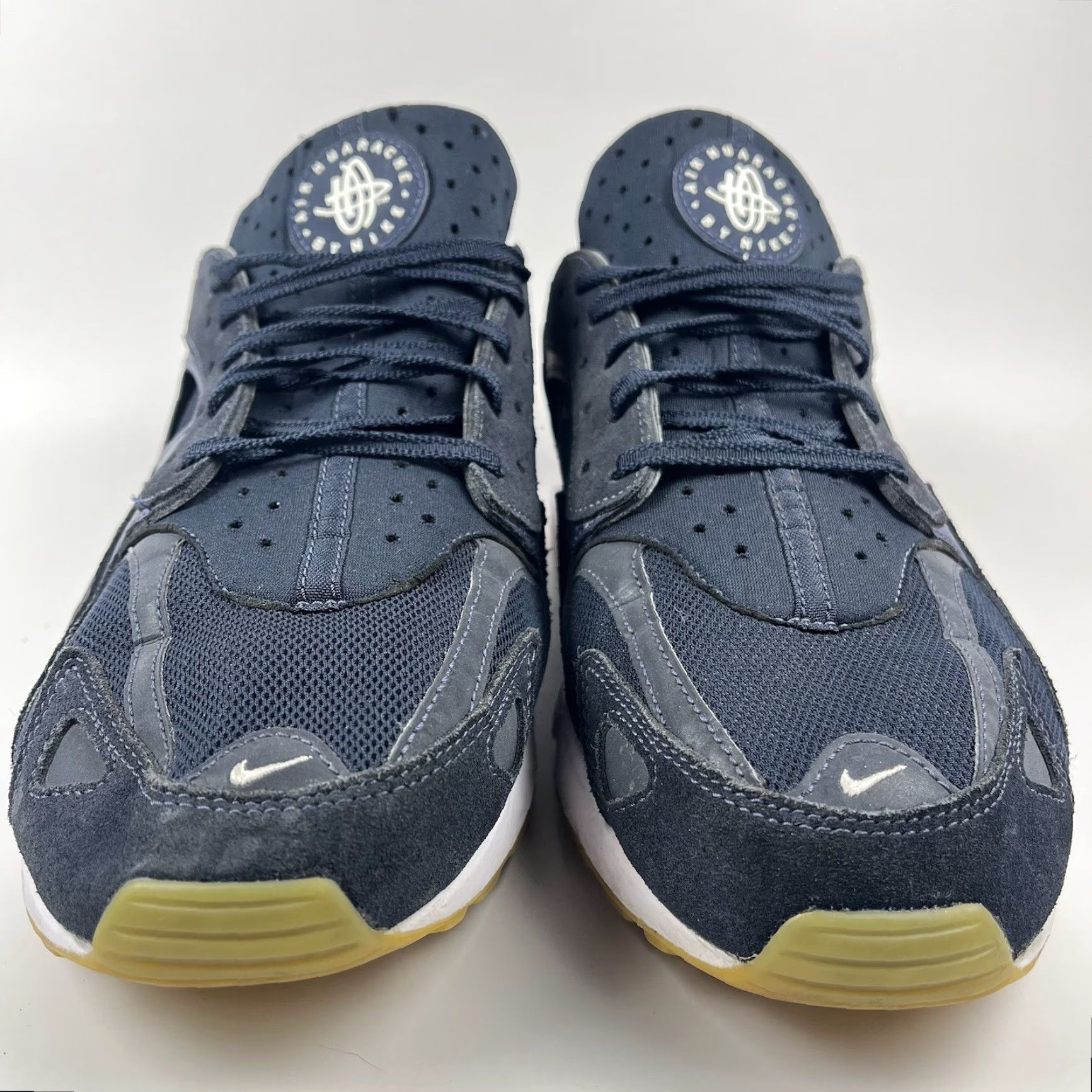 Nike Nike Air Huarache Runner Mens Size 13 Dark Obsidian Blue White Gum DZ3306-400 Athletic Running Shoes Size US 12 / EU 45 - 3 Thumbnail
