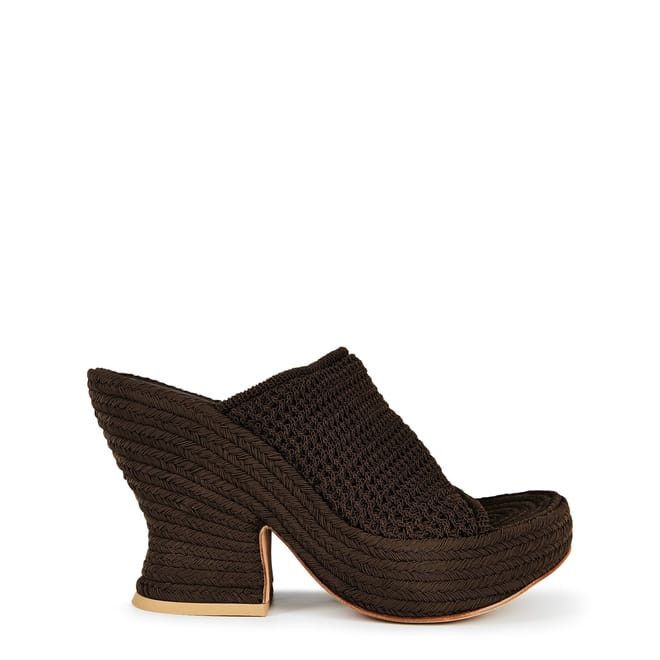 Bottega Veneta Bottega Veneta Bv Wedge Mules in Brown Size US 6 / IT 36 - 1 Thumbnail