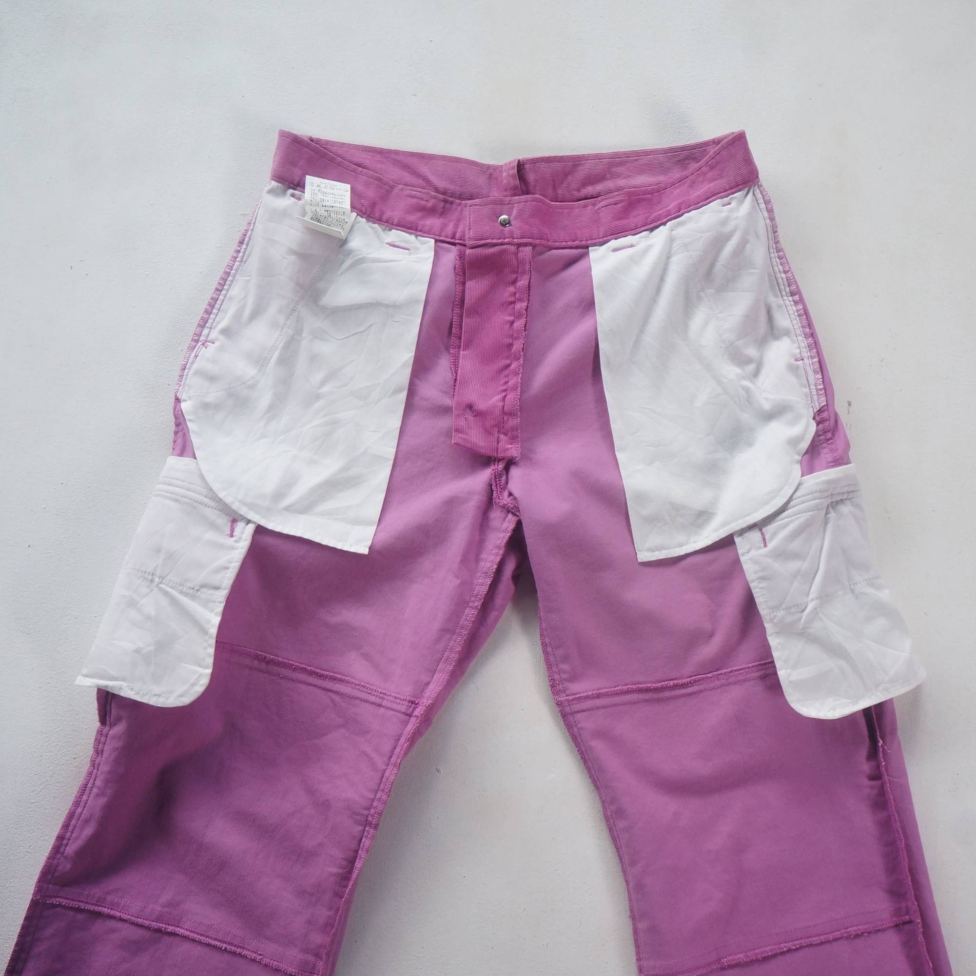 Kappa Kappa Pink Multi Pockets Cargo Corduroy Pants Size 30" / US 8 / IT 44 - 8 Thumbnail