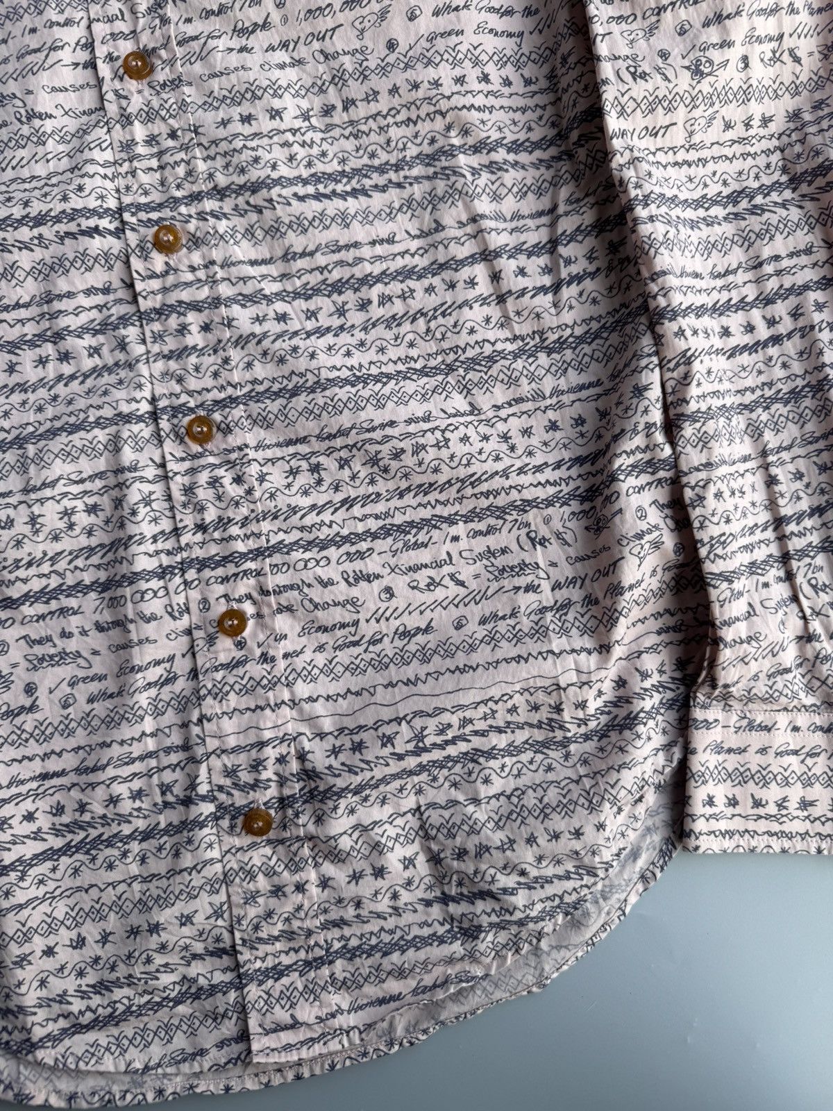 Vivienne Westwood Vintage 1998s Vivienne Westwood 'Rotten Financial' Shirts Size L / US 10 / IT 46 - 4 Thumbnail