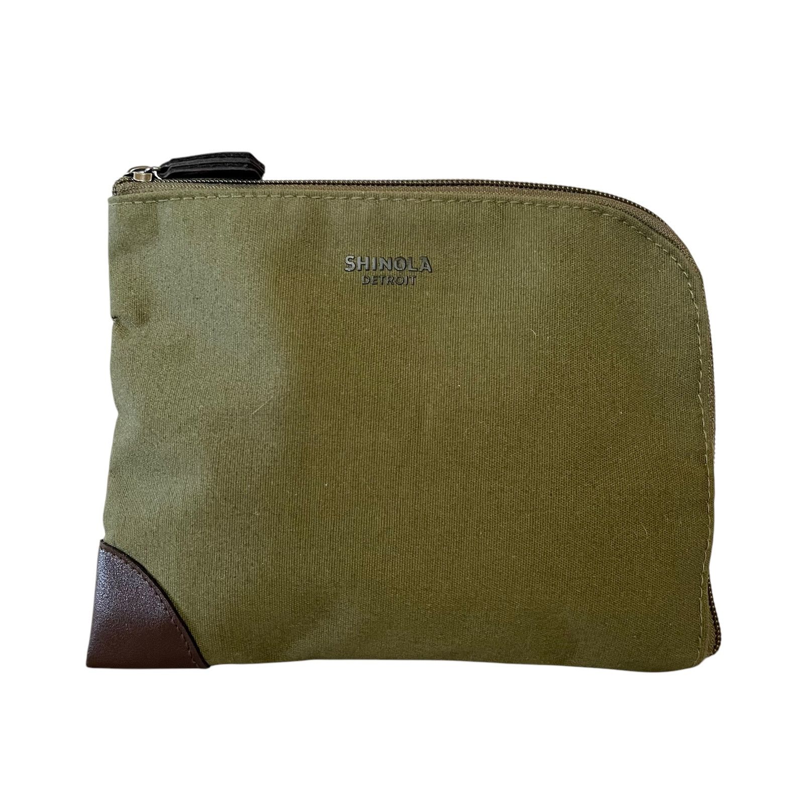 Shinola Shinola Olive Green Canvas Amenity Kit Toiletry Bag Pouch Size ONE SIZE - 1 Thumbnail