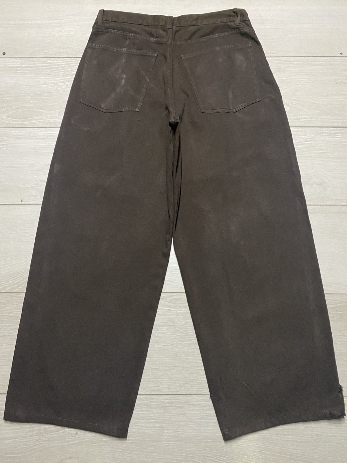 Jil Sander × Uniqlo Uniqlo Sky Brown Distressed Like Jnco Super Baggy Jeans Size US 30 / EU 46 - 2 Thumbnail