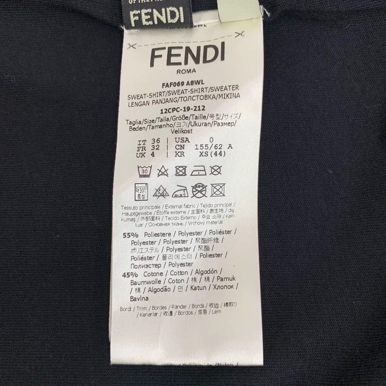 Fendi FENDI Black logo monogram stand collar zipper jacket Size 4XL / US 24-26 - 8 Thumbnail