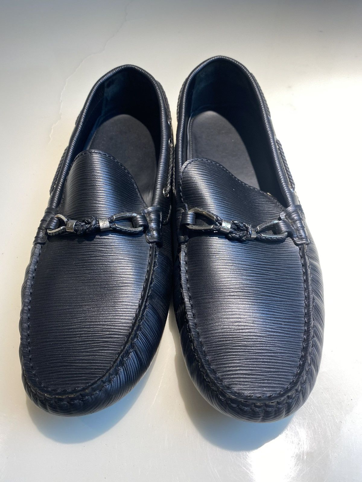 Louis Vuitton Louis Vuitton Black Epi Leather Braid Knot Detail Loafers Size US 10.5 / EU 43-44 - 3 Thumbnail