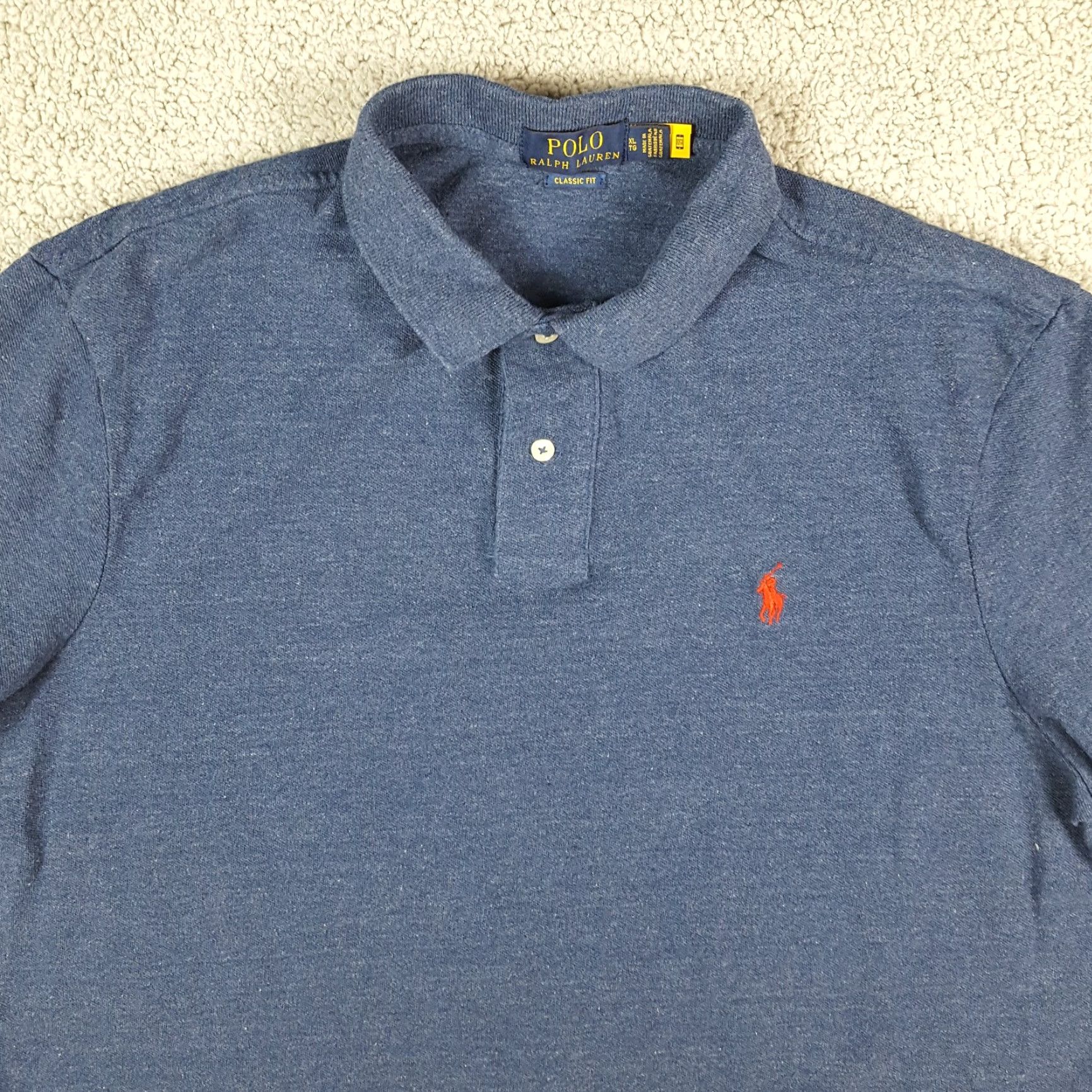 Ralph Lauren Vintage Ralph Lauren Polo Shirt Short Sleeve Men XL Blue Preppy 90s Surf Casual Size US XL / EU 56 / 4 - 2 Thumbnail
