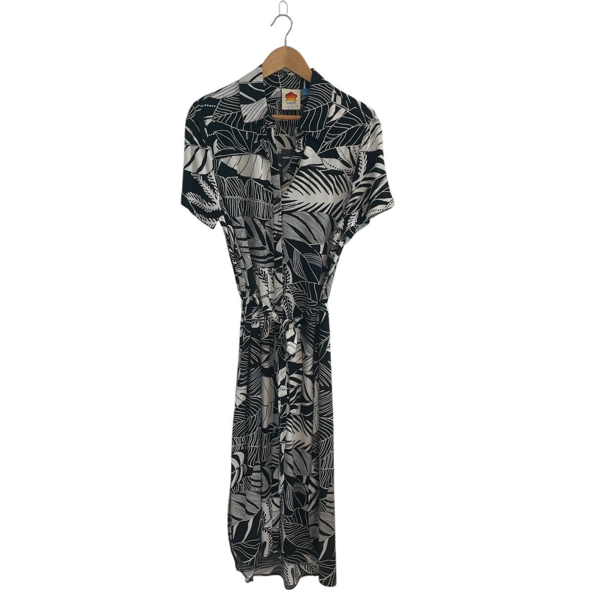 Farm Rio FARM Rio Adonidia Shirtdress Midi Large Black White Size L / US 10 / IT 46 - 9 Thumbnail