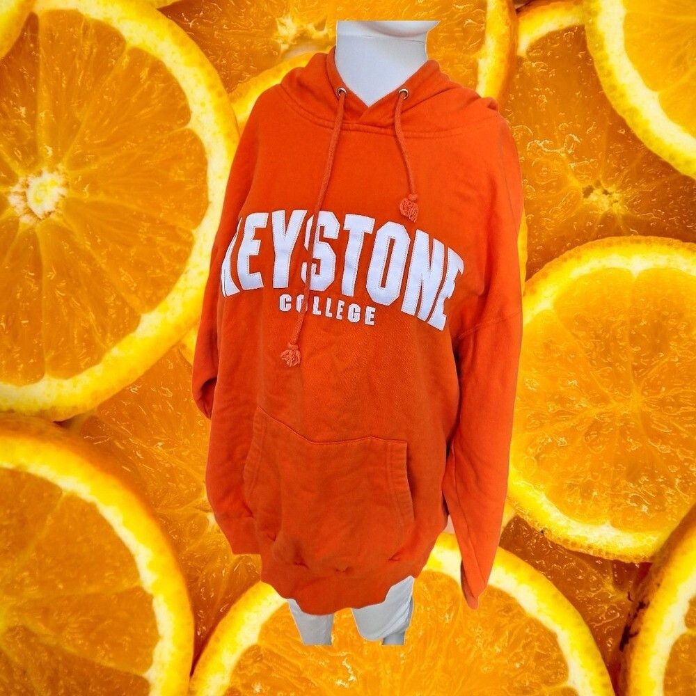 Other Keystone College Hoodie Pullover Graphic Print Orange Sweats Size US XL / EU 56 / 4 - 4 Thumbnail