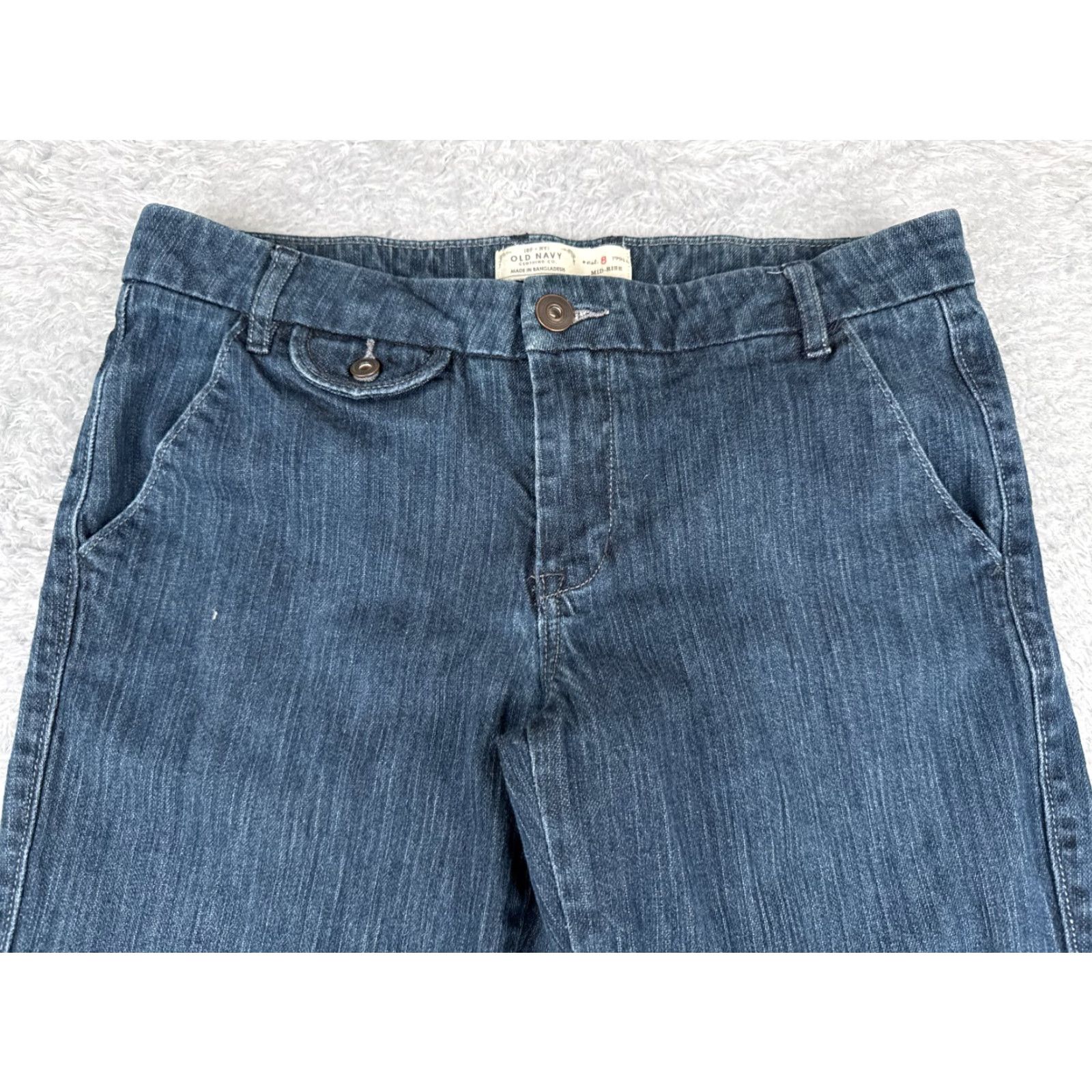Old Navy Old Navy Jeans Womens 8 Blue Denim Flare Mid Rise Cotton Blend 31x31 Jeans Womens Regular 31 Blue 90s American Designer Mens Girls Size 30" / US 8 / IT 44 - 4 Thumbnail