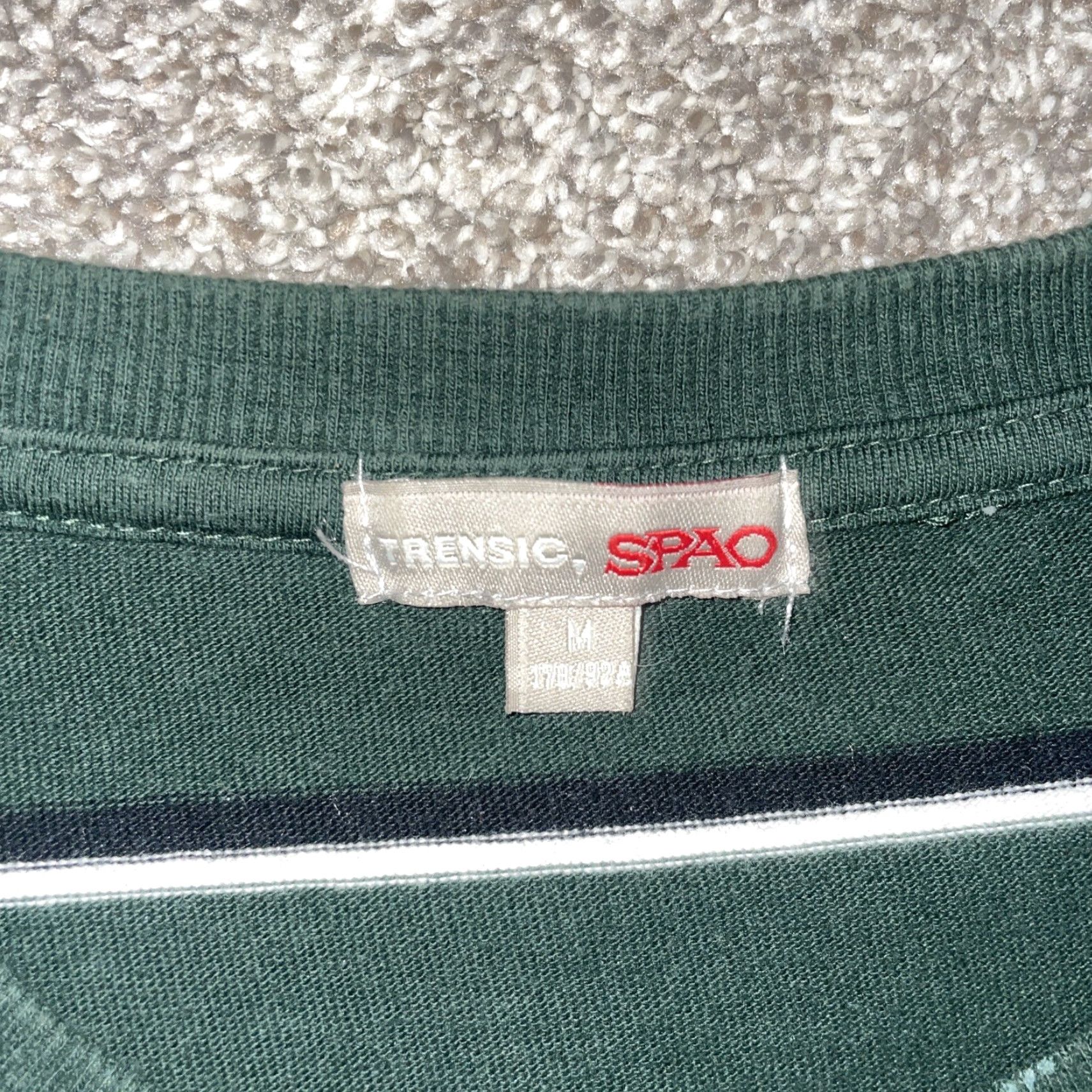Vintage VINTAGE SPAO Shirt Mens M Green Striped T-Shirt - SPAO Striped Tee Green Adult Medium Mens Size US M / EU 48-50 / 2 - 3 Thumbnail