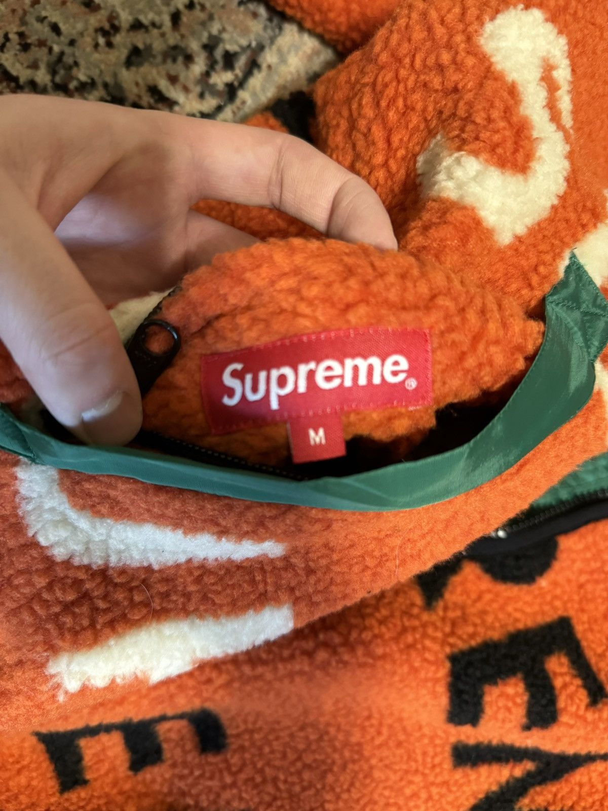 Supreme Supreme Reversible Logo Fleece Jacket Orange Size US M / EU 48-50 / 2 - 7 Thumbnail