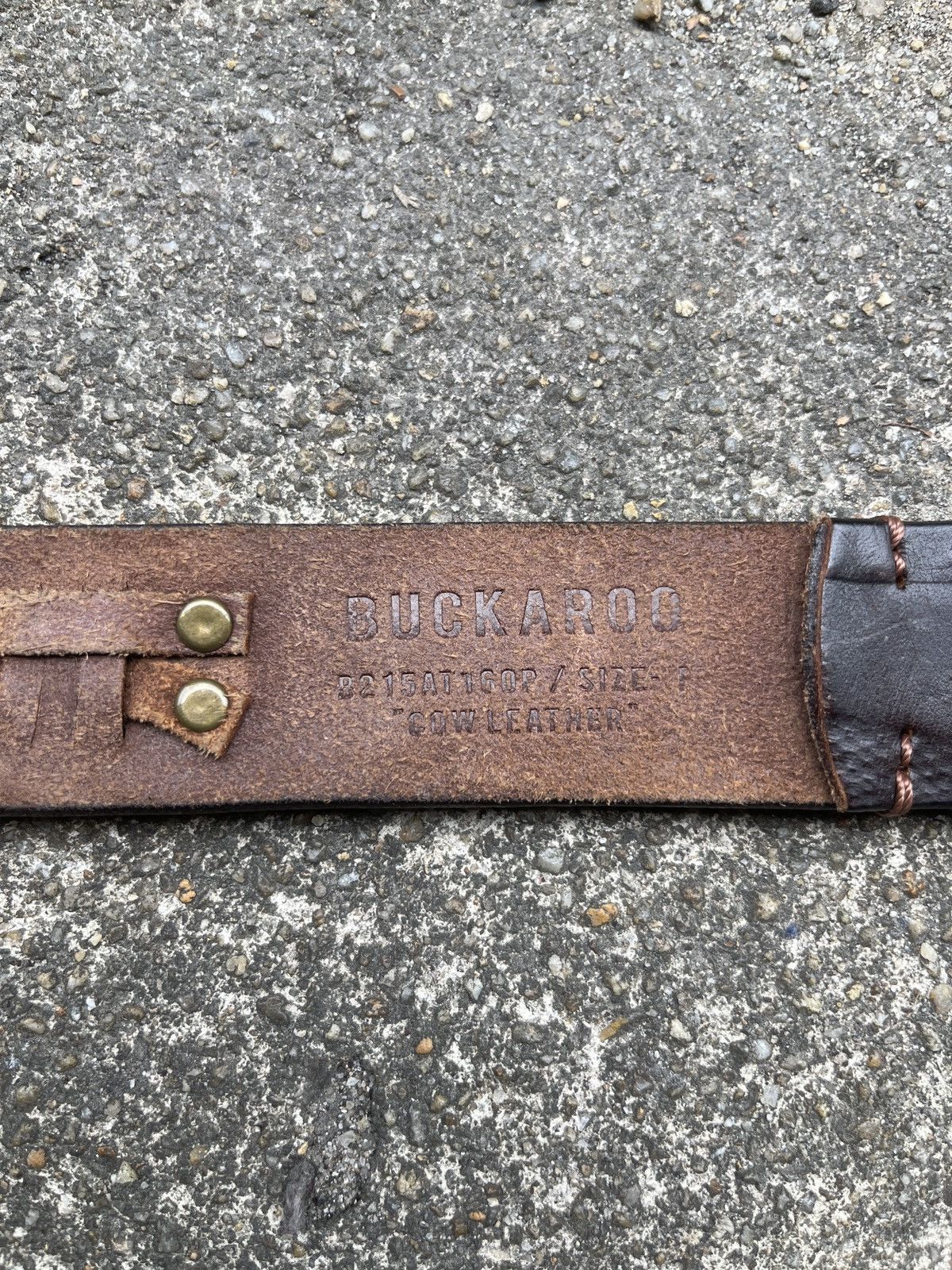 If Six Was Nine Last Drop🔥Rare🔥Buckaroo Cow Leather Belt Size ONE SIZE - 7 Thumbnail