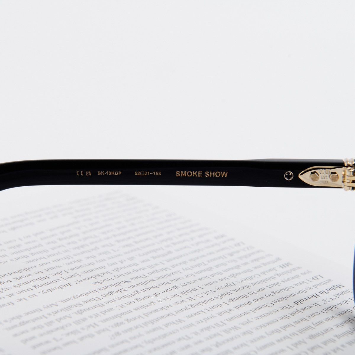 Chrome Hearts CHROME HEARTS SMOKE SHOW BLACK/18KGP GLASSES Size ONE SIZE - 5 Thumbnail