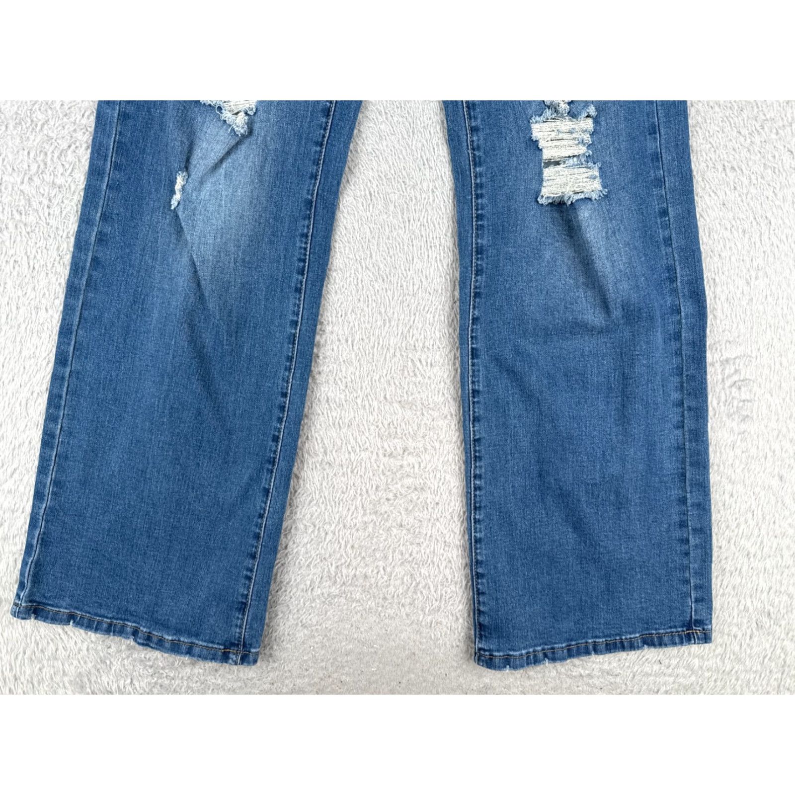 Vintage Vintage Womens Jeans Bootcut Distressed Cotton Blend 28 Blue Mid Rise 31in Inseam Size 28" / US 6 / IT 42 - 2 Thumbnail