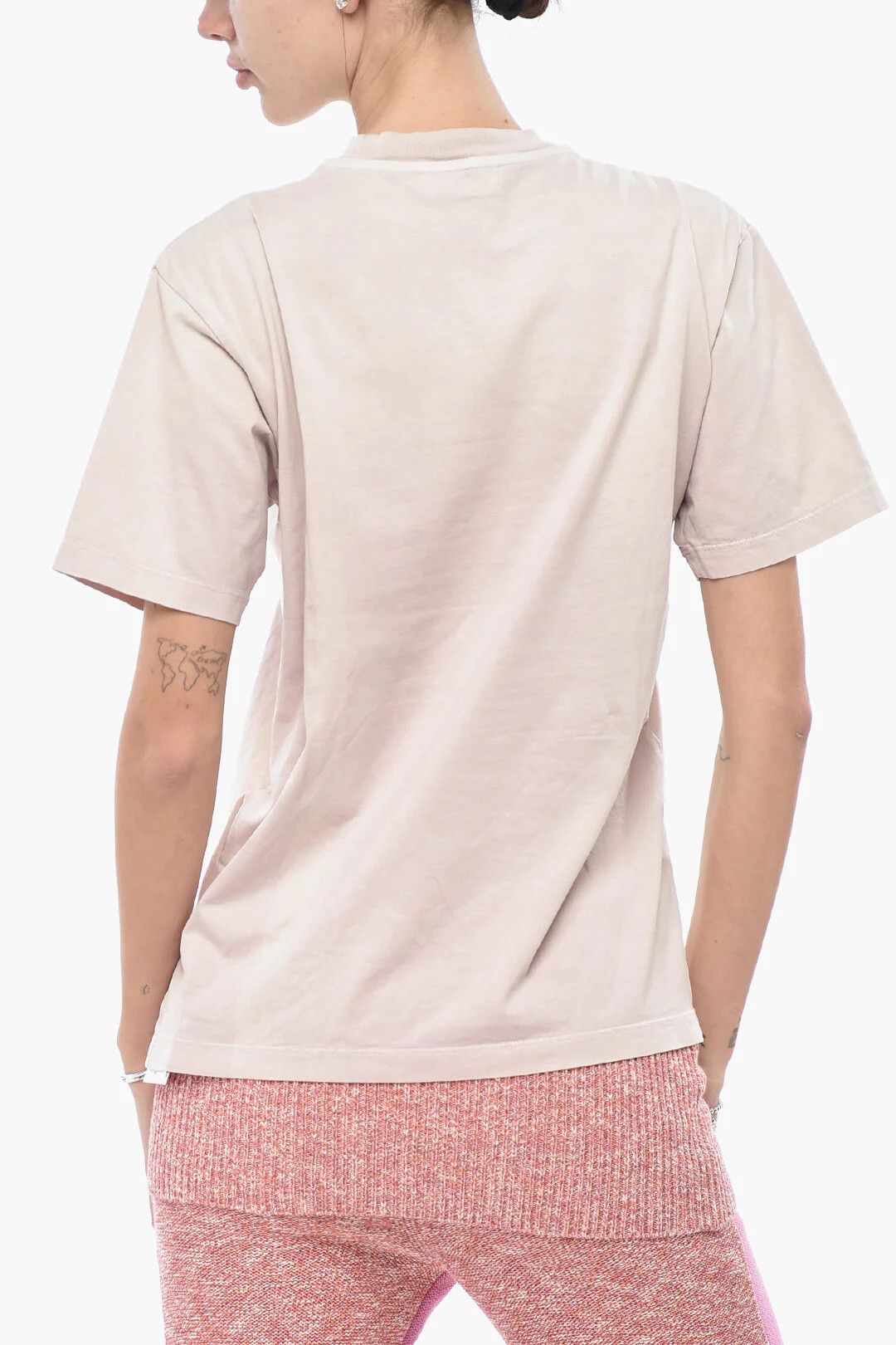 Off-White og1mm0426 Crewneck T-Shirt in Pink Size L / US 10 / IT 46 - 2 Thumbnail