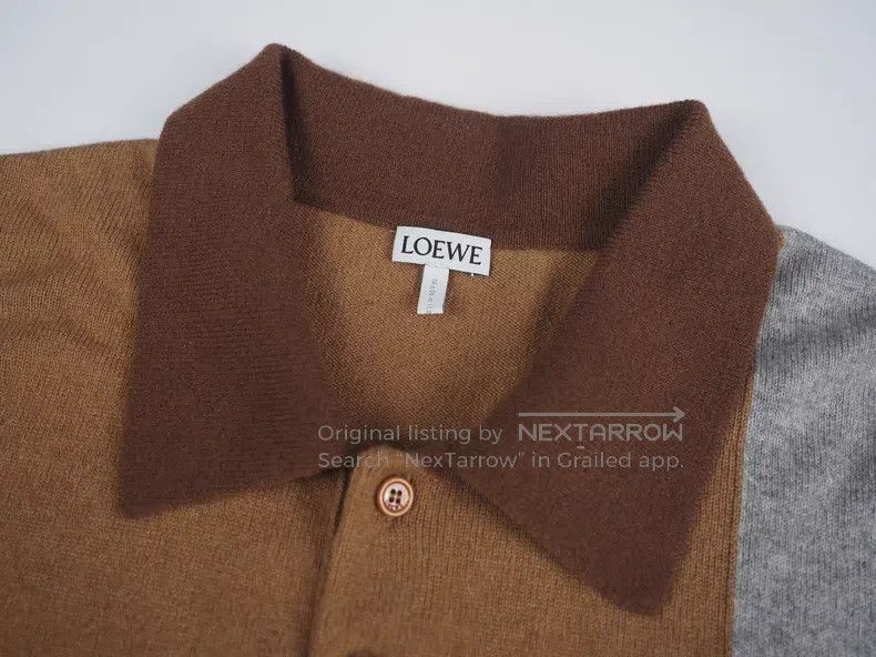 Loewe Loewe Grey and brown mixed color cashmere knit long sleeve Size US M / EU 48-50 / 2 - 4 Thumbnail