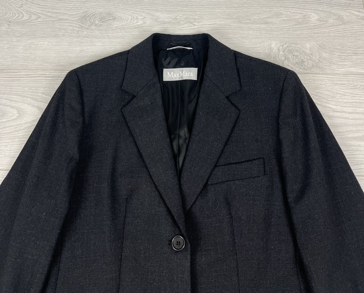 Vintage Max Mara Italy Vintage Black Wool Blazer Jacket Size XL / US 12-14 / IT 48-50 - 5 Thumbnail