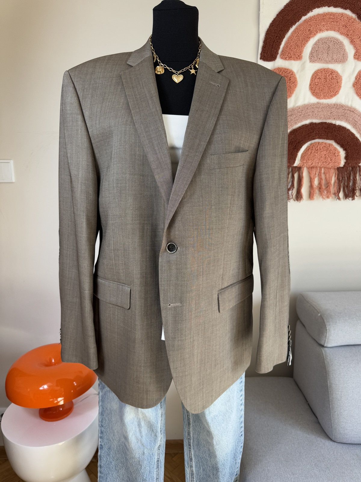 Other Roy Robson Pure Wool Blazer Modern Fit Elbow Patch Detail Size 40R - 9 Thumbnail