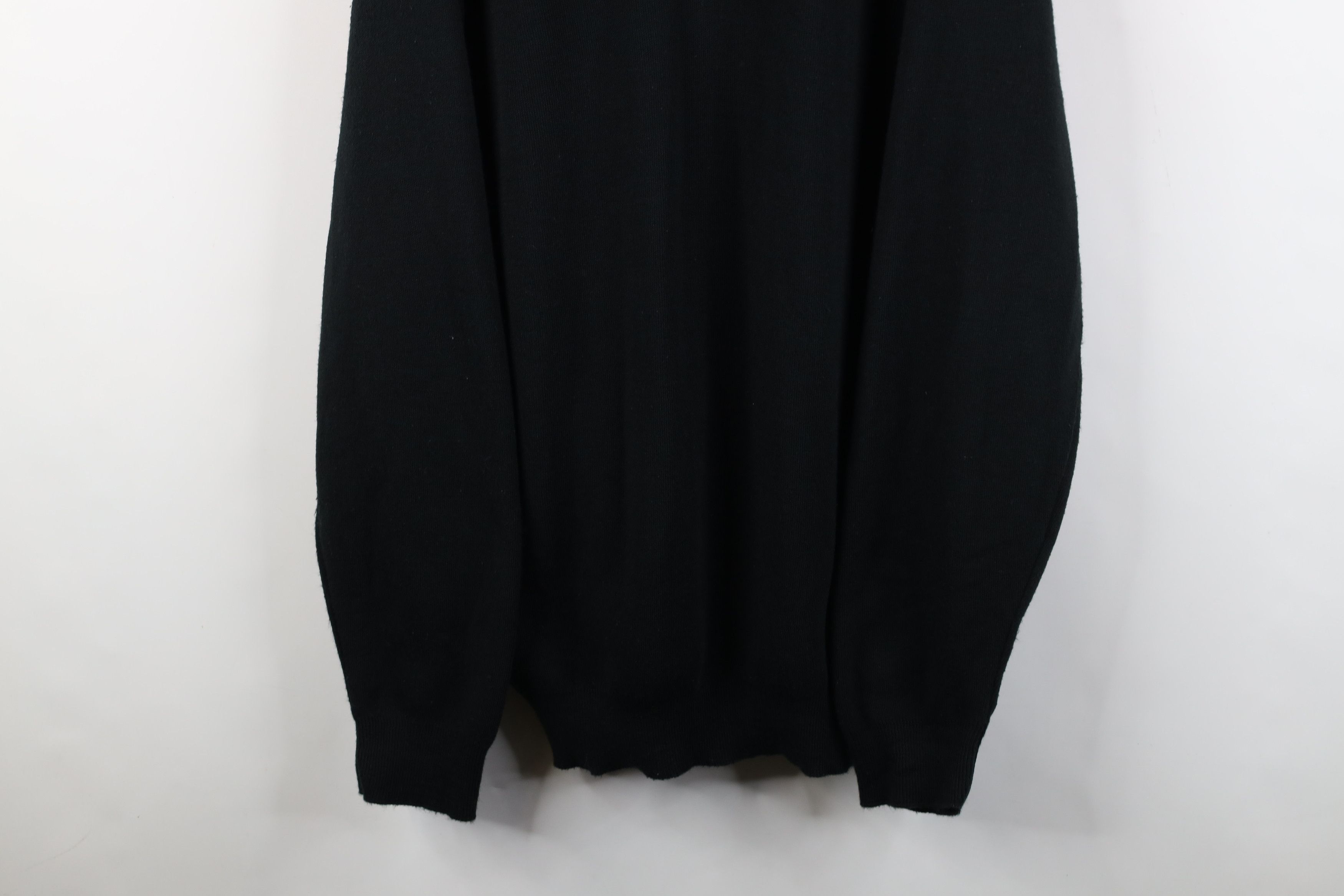 Vintage Vintage 90s Streetwear Blank Knit V-Neck Sweater Black USA Size US XXL / EU 58 / 5 - 3 Thumbnail