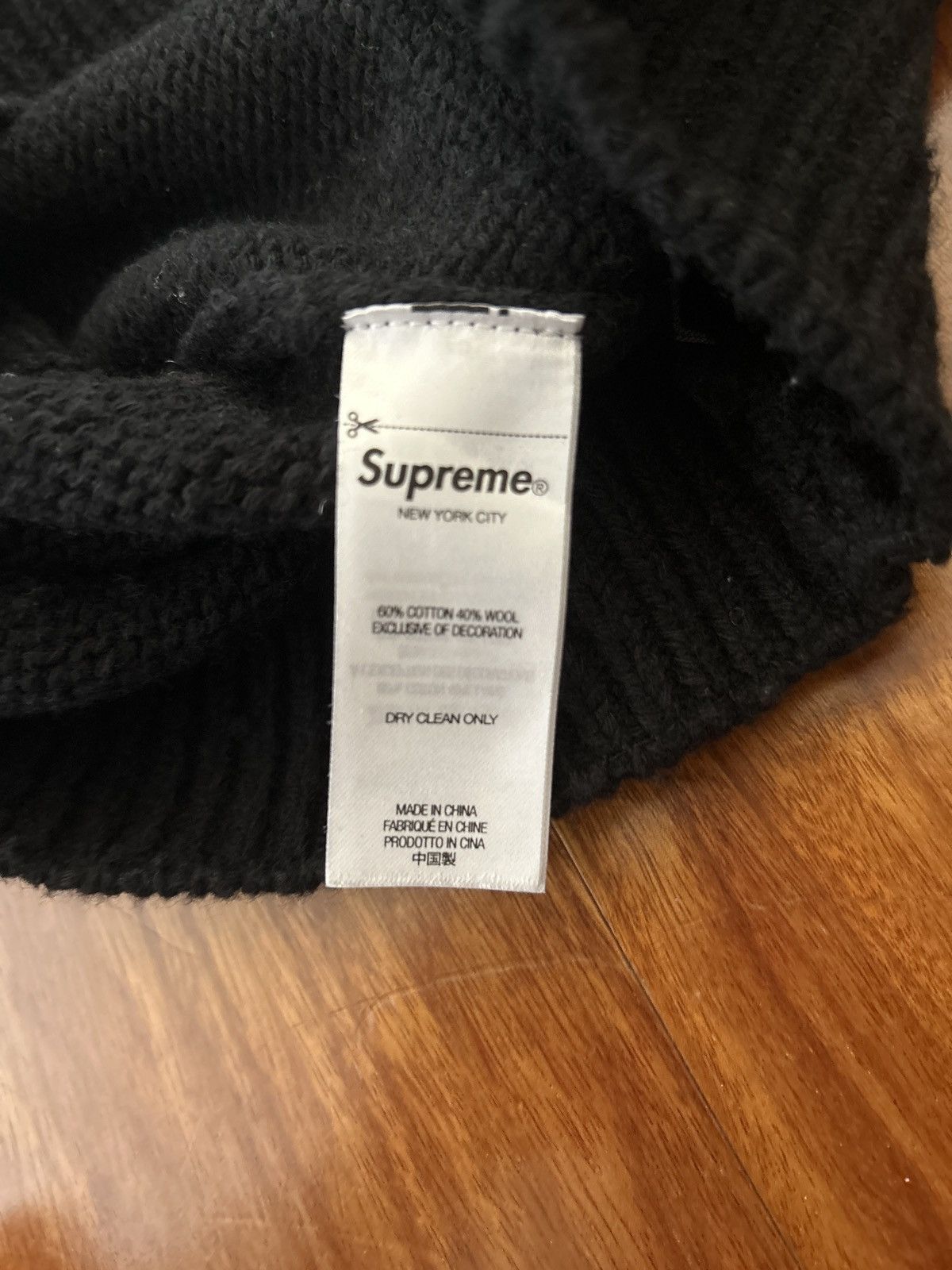 Supreme Supreme contrast logo knit Size US L / EU 52-54 / 3 - 6 Thumbnail