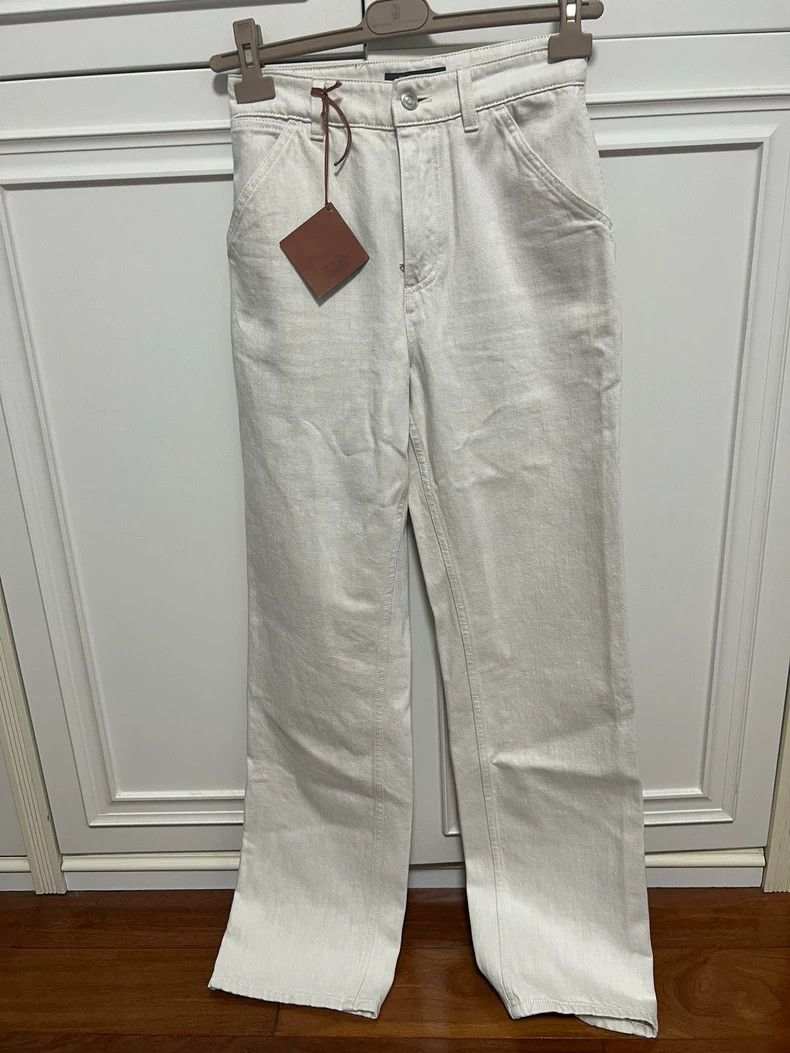 Loro Piana Women's White Denim Jeans - dmc