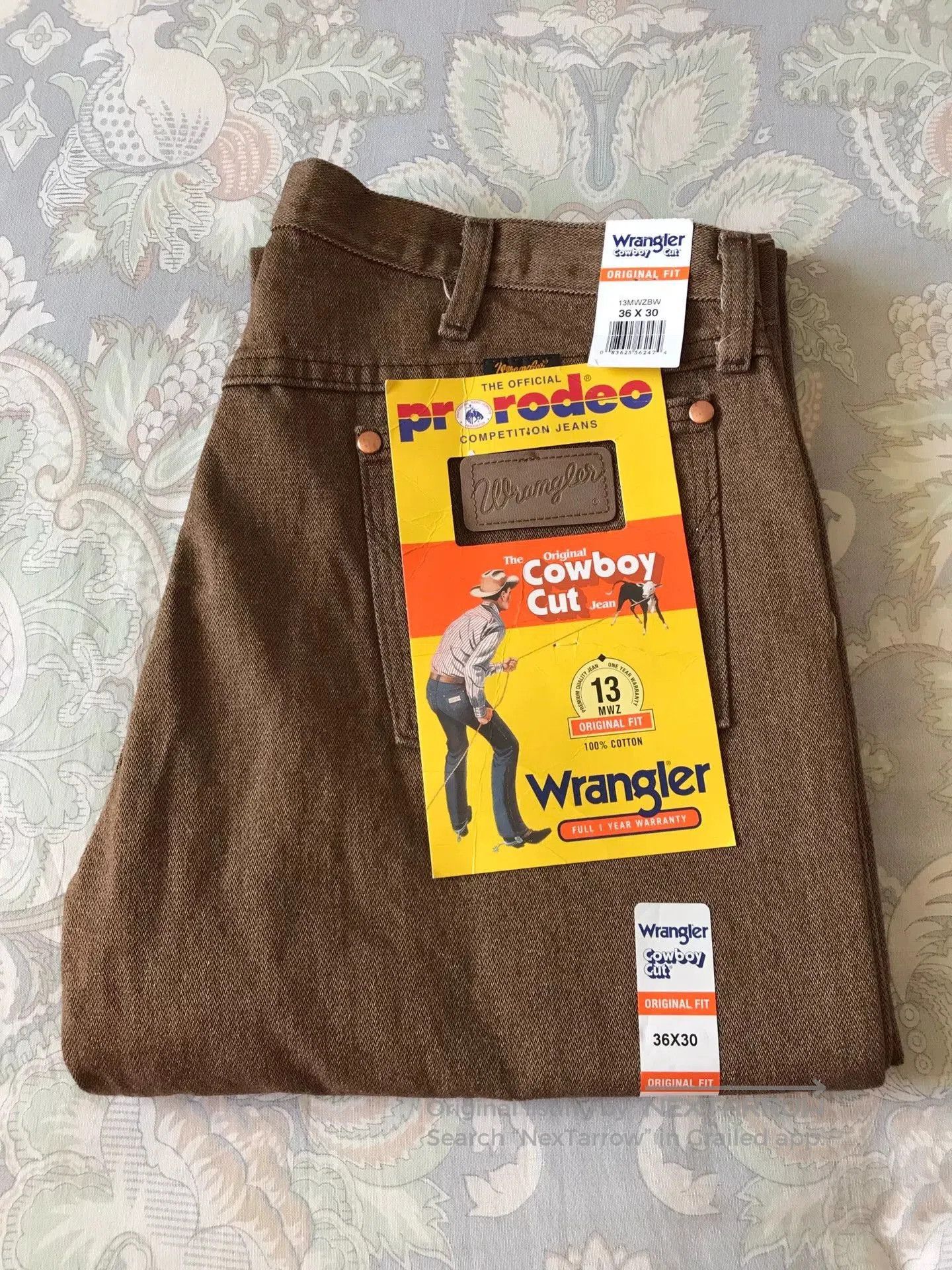 Wrangler Wrangler 13MWZ Brown Jeans W36L30. Size US 36 / EU 52 - 1 Thumbnail