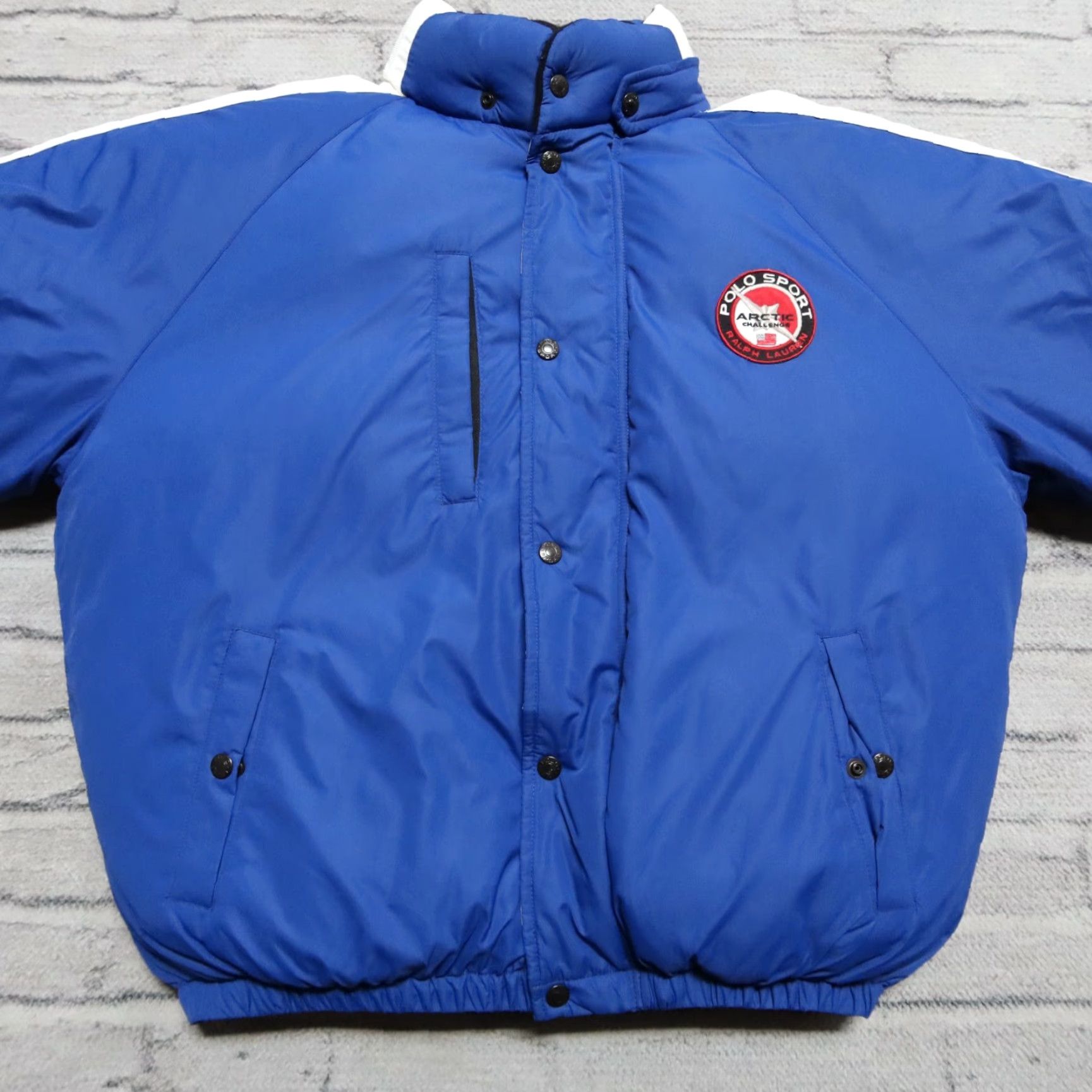 Polo Ralph Lauren VINTAGE Polo Sport Ralph Lauren Arctic Challenge Quilted Down Puffer Jacket 90s Blues Mens Large Size US L / EU 52-54 / 3 - 3 Thumbnail