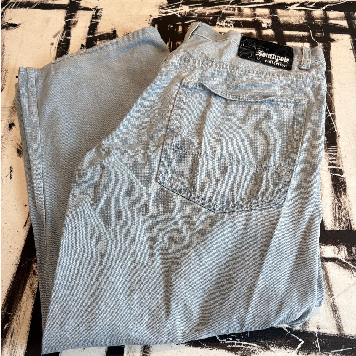 Southpole × Vintage Southpole Baggy Denim Jeans Y2K Mens 38x28 Wide Leg Skater Size US 38 / EU 54 - 2 Thumbnail