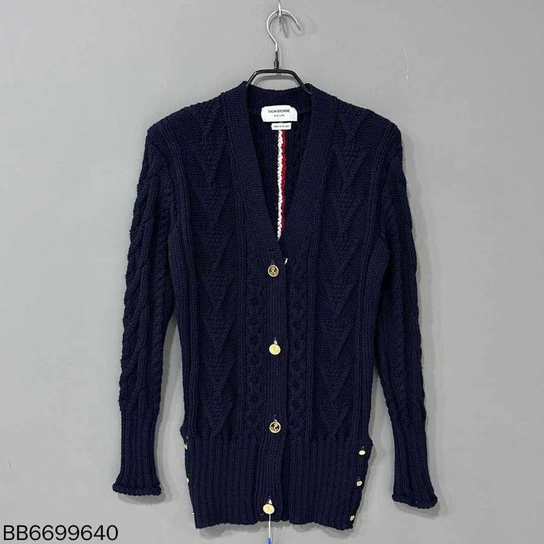 Thom Browne Thom Browne size38 Dark blue knit sweater coat Size XS / US 0-2 / IT 36-38 - 1 Thumbnail
